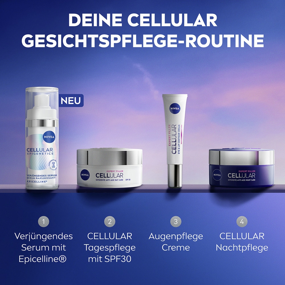 Nivea Anti-Falten-Serum »NIVEA CELLULAR Epigenetics Verjüngendes Serum«, Anti-Aging, für alle Hauttypen, verjüngend, pflegend