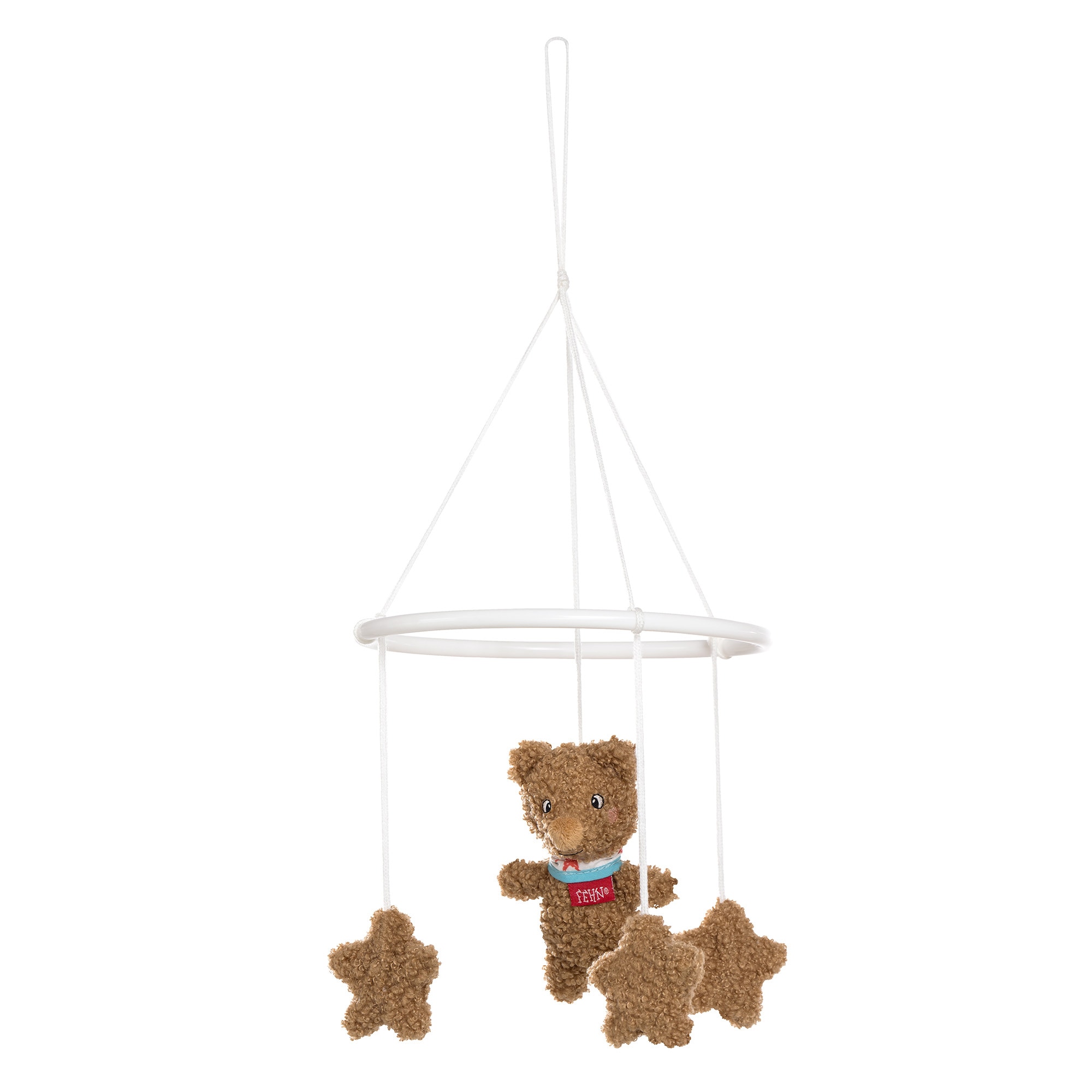 "Mobile FEHN ""FredErik, Mobile Bär"", braun, Mobilés, BabyB:18cm H:18cm T:4cm, Plüsch, B:18cm H:18cm T:4cm"