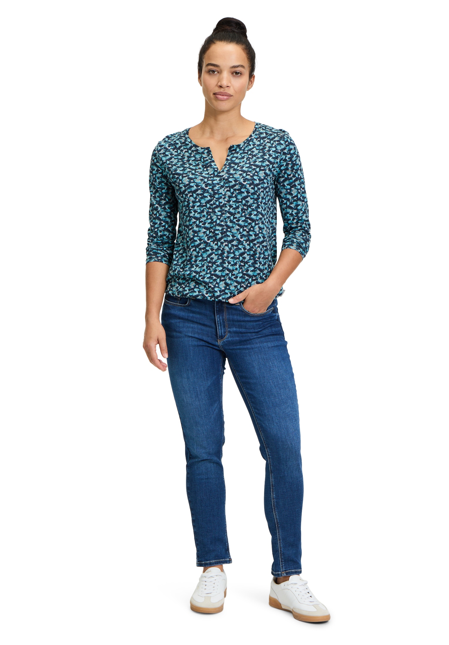 Betty&Co Kurzarmshirt »Betty & Co Blusenshirt mit Gummizug«, (1 tlg.), Druck