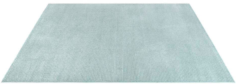 Carpet City Teppich »Friseé-Teppich FANCY900«, rechteckig, 12 mm Höhe, Läufer, Kurzflor, Einfarbig, 3D-Optik, Streifen Look, Wohnzimmer