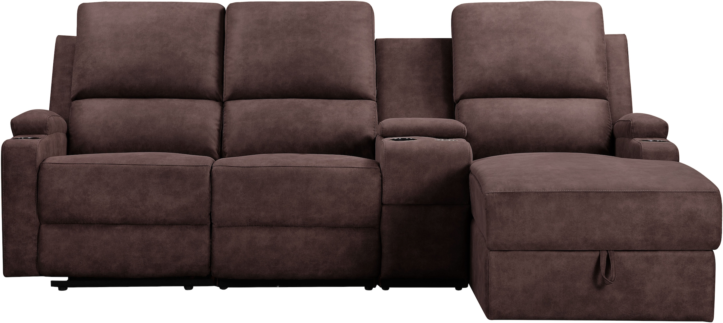 Home affaire Ecksofa "Napori Multimediasofa, 3er Kinosessel XXL, L-Form,", günstig online kaufen