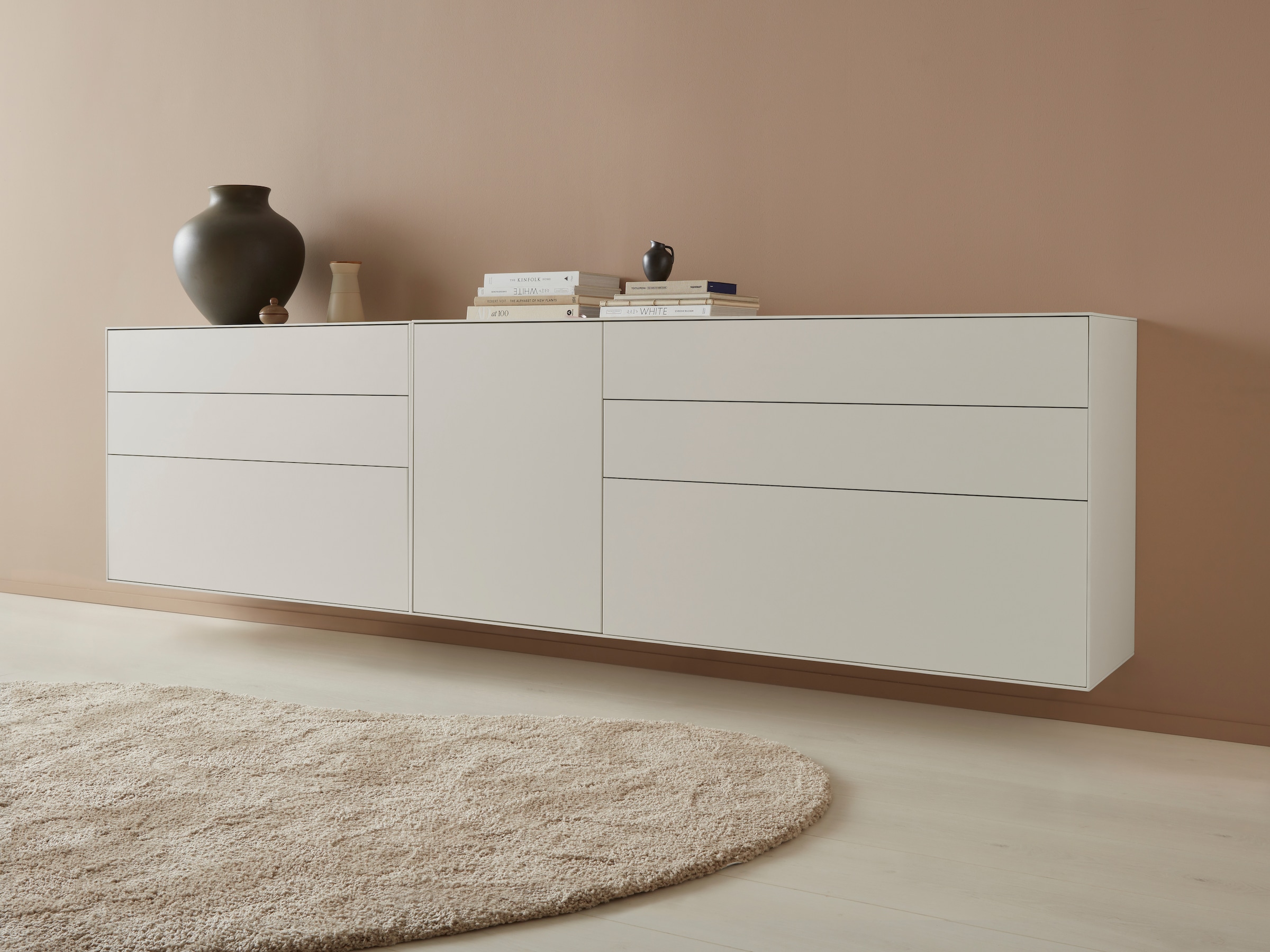 LeGer Home by Lena Gercke Sideboard "Essentials", (2 St.), Breite: 279cm, MDF lackiert, Push-to-open-Funktion