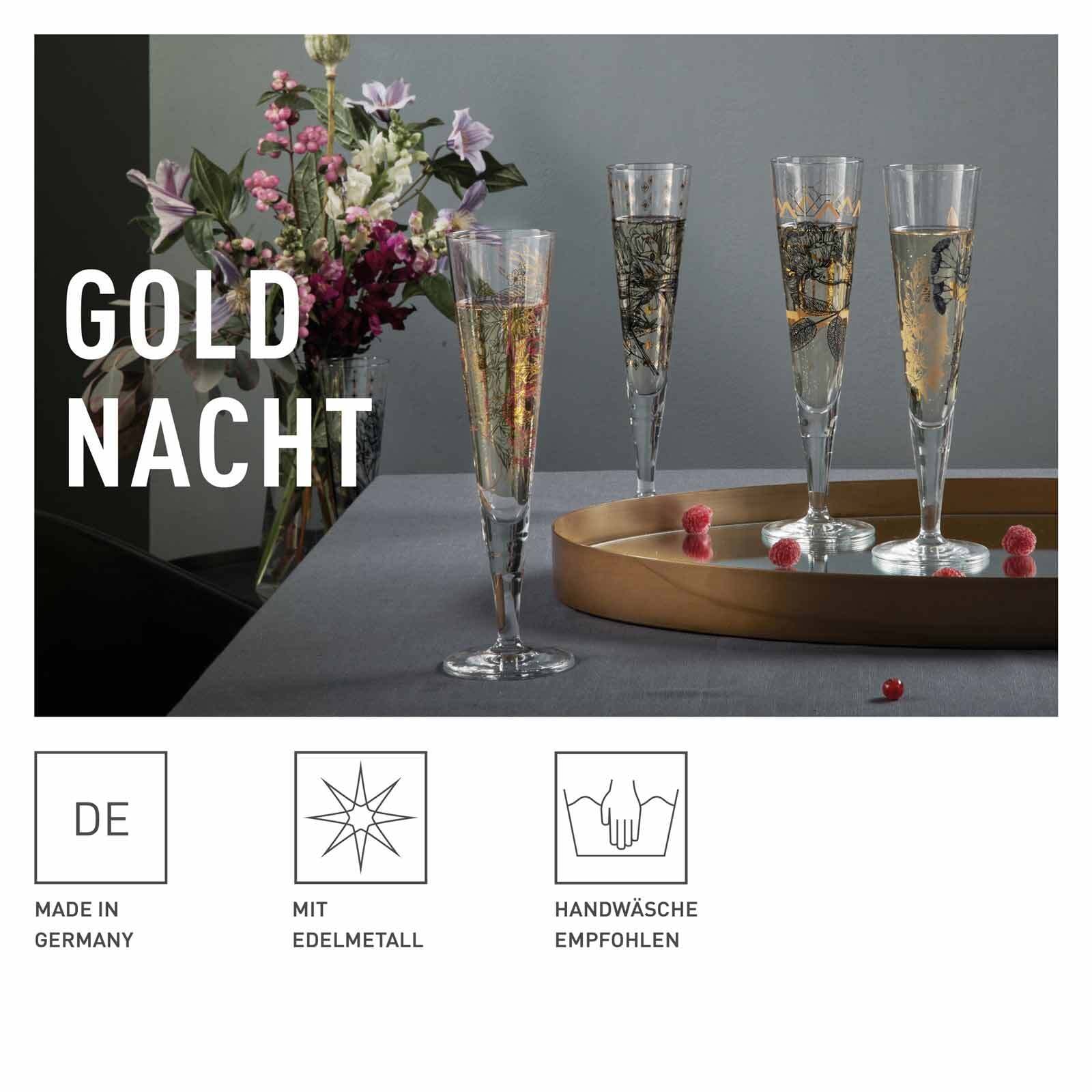 Ritzenhoff Champagnerglas »Champagnergläser Goldnacht 205 ml 2er Set gold«