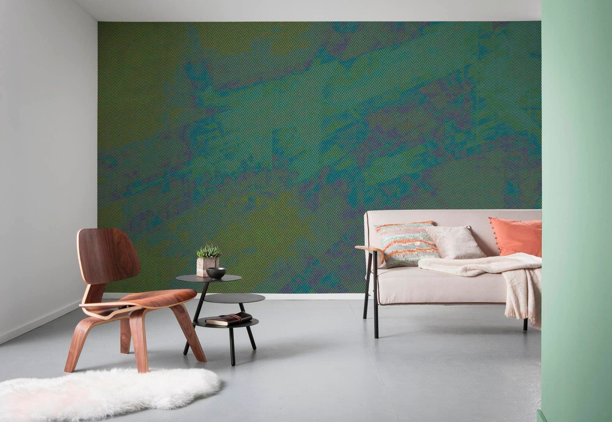Komar Vliestapete »Digitaldruck Vlies - Maya Tweed - Größe 400 x 250 cm«, bedruckt, Wohnzimmer, Schlafzimmer
