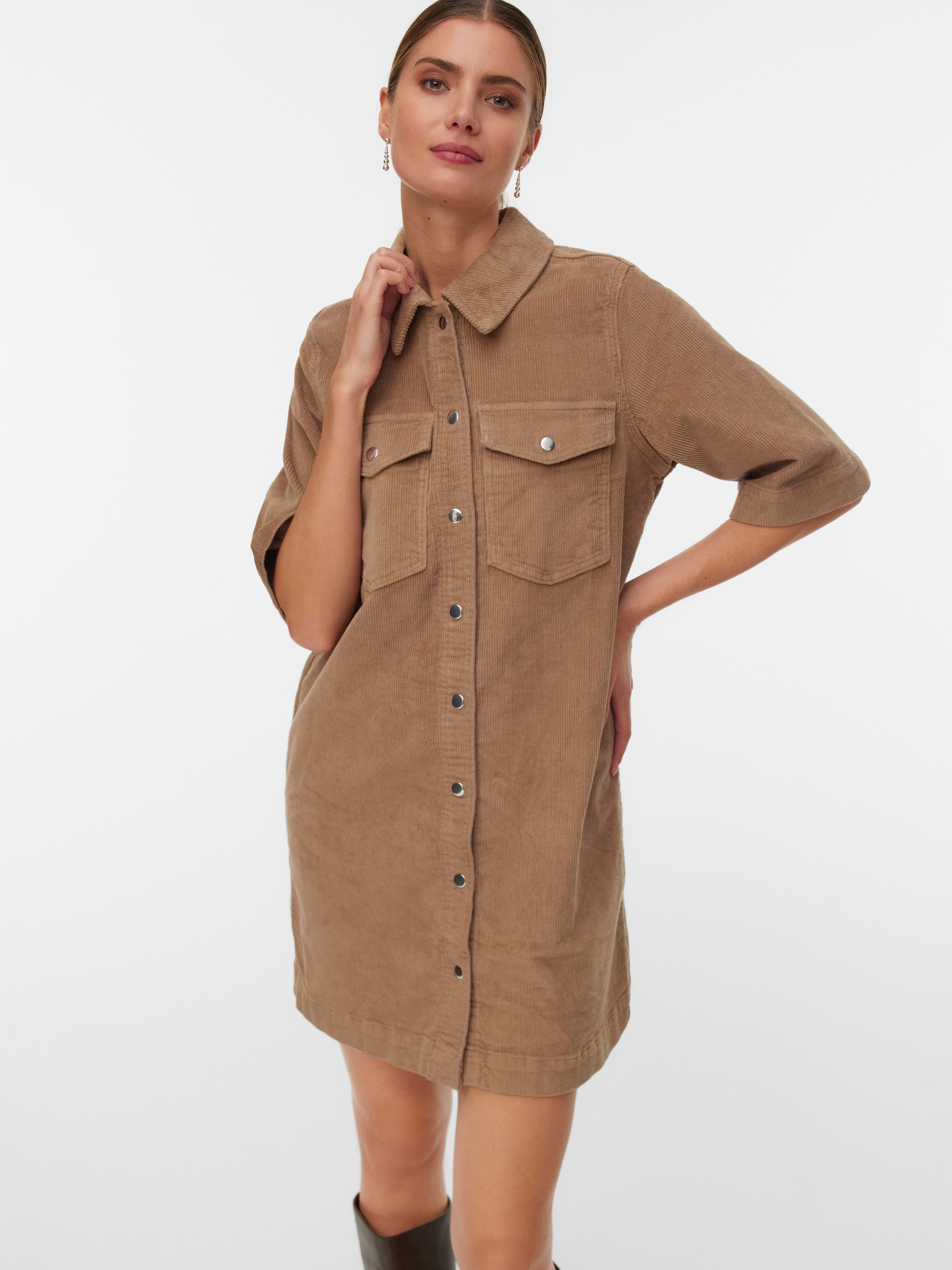 Vero Moda Cordkleid "VMFENJA 2/4 SHORT CORDUROY DRESS NOOS" günstig online kaufen