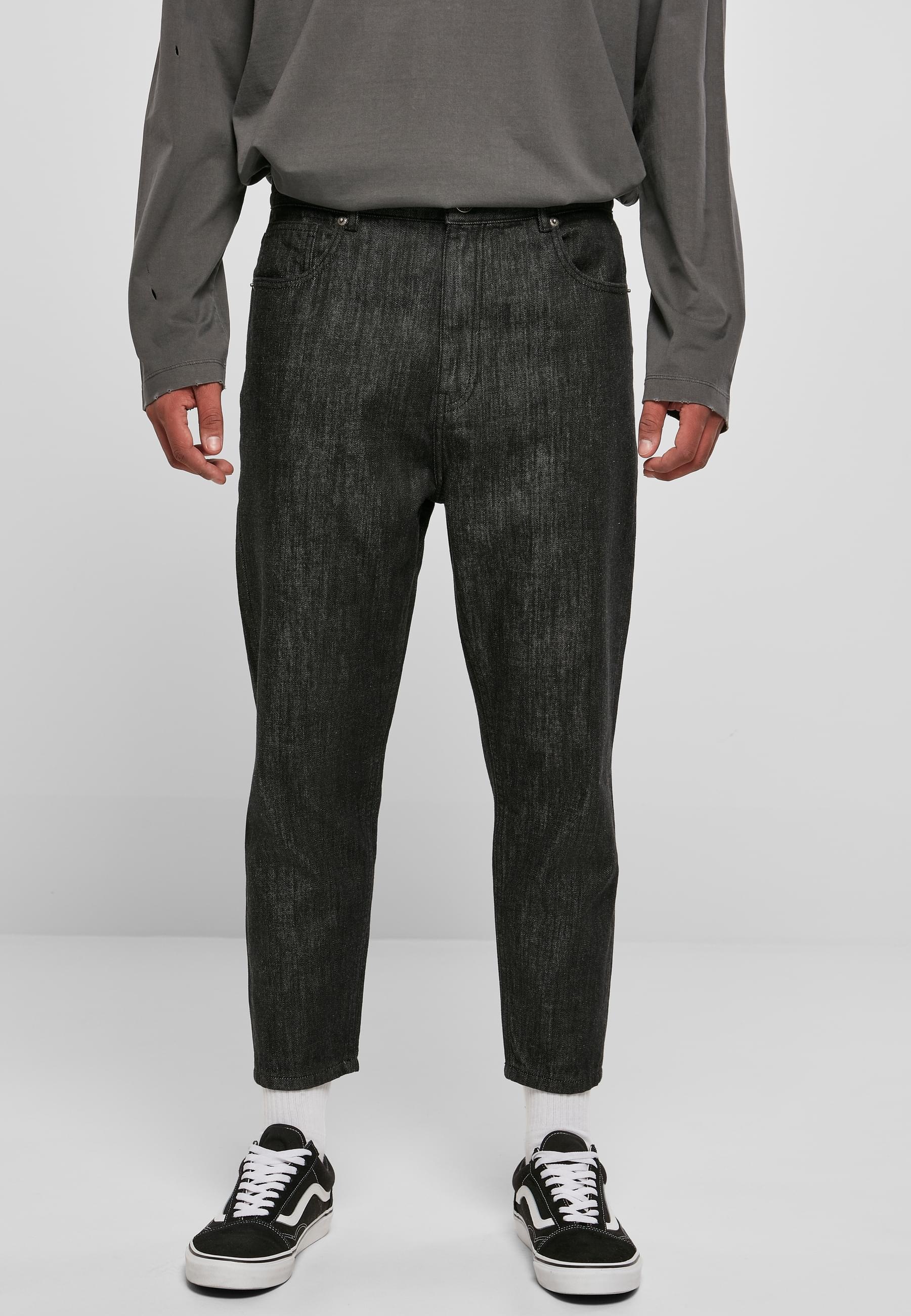 URBAN CLASSICS Bequeme Jeans »Urban Classics Herren Cropped Tapered Jeans«, (1 tlg.)