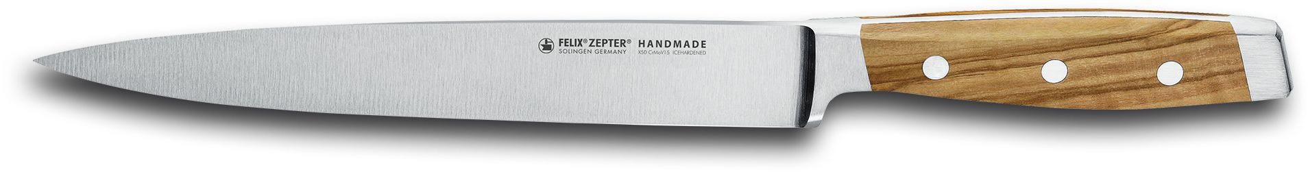 Felix Solingen Fleischmesser "First Class Wood", (1 tlg.), aus einem Stück geschmiedet