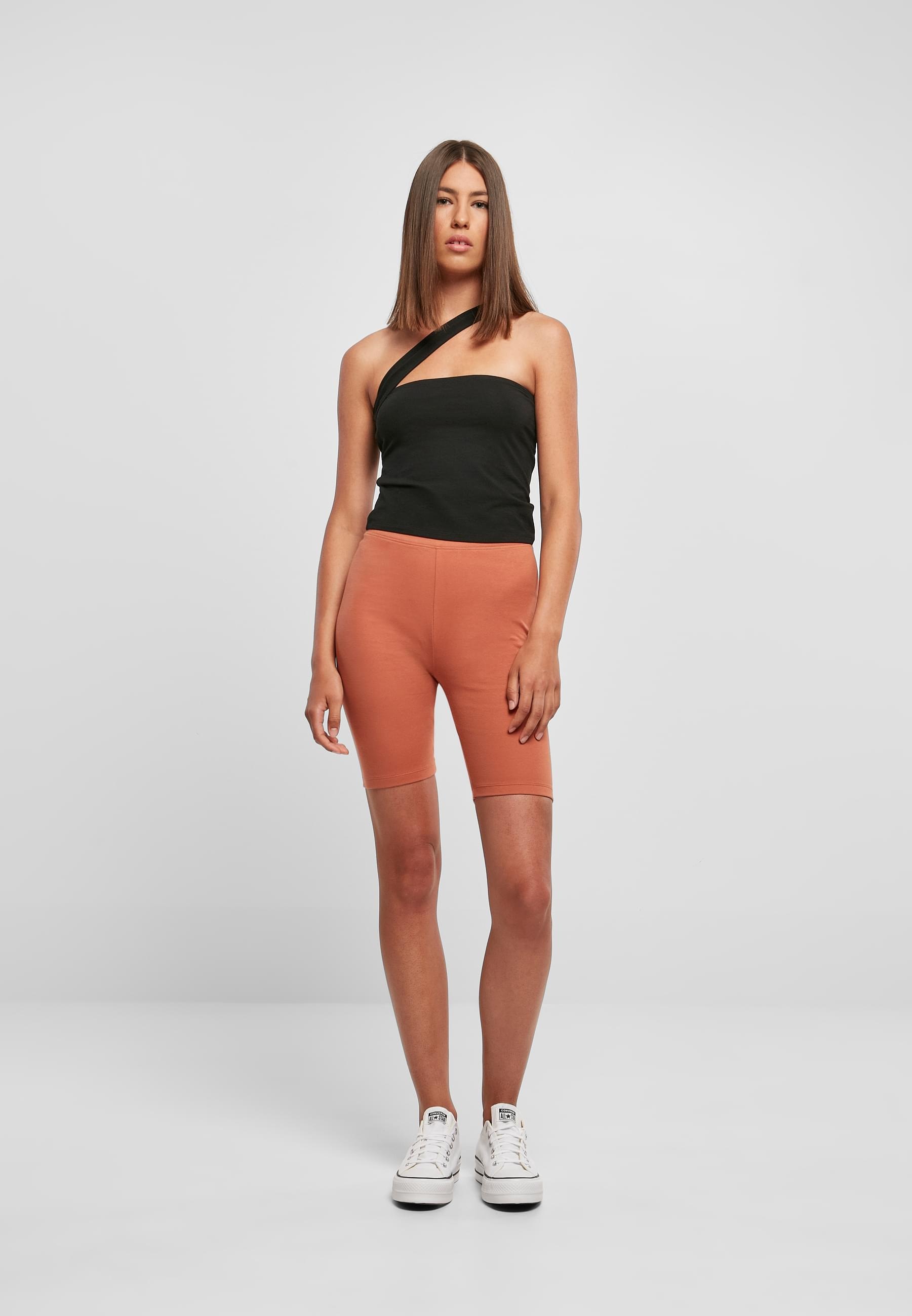 URBAN CLASSICS Stoffhose »Urban Classics Damen Ladies High Waist Cycle Shorts«, (1 tlg.)