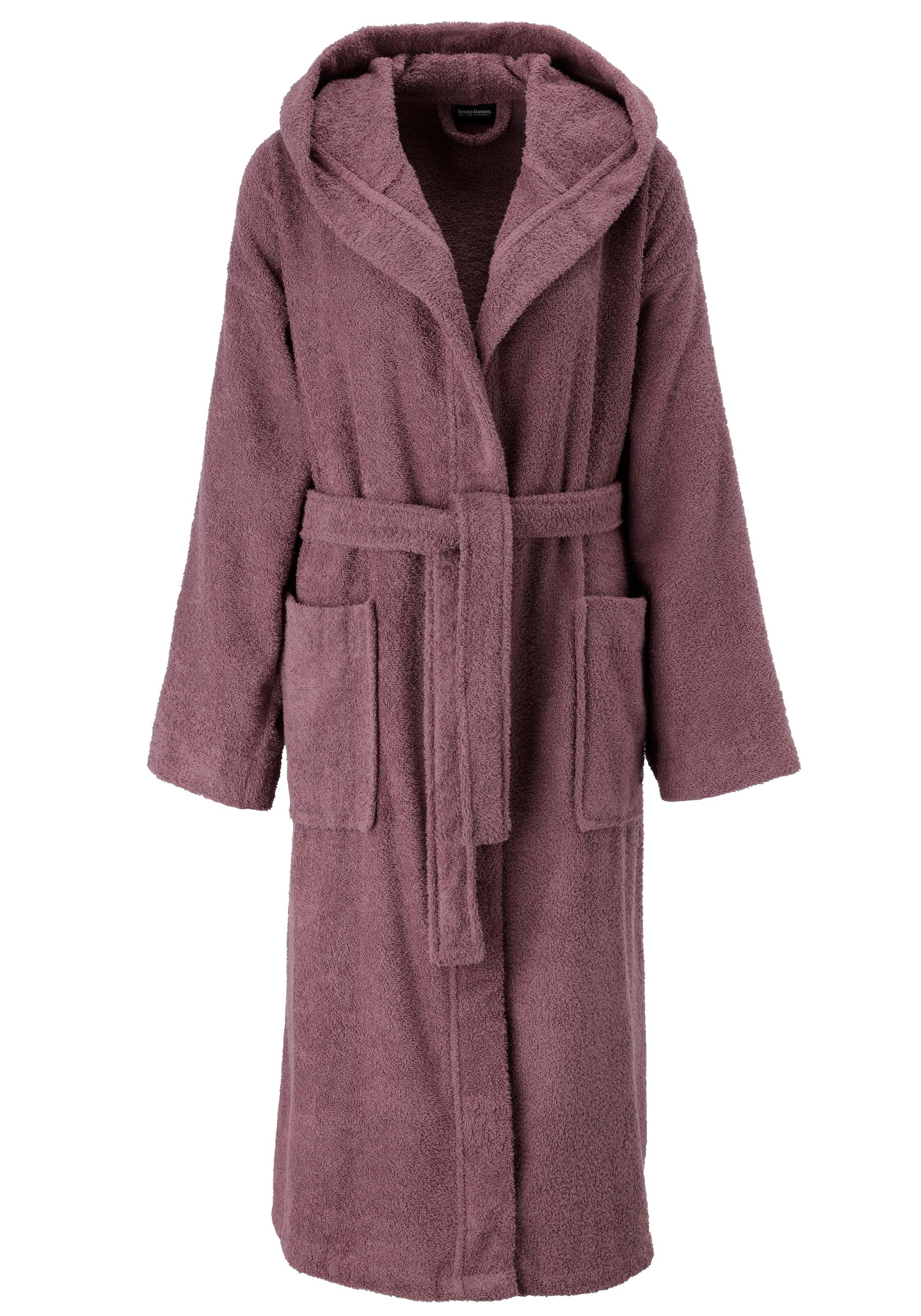 Bruno Banani Unisex-Bademantel »Robby, ideal für Sauna & Spa, Standardlänge & Überlänge« 1 Stk. Damen & Herren Bademäntel, Baumwolle, mit Taschen, Sauna, XS-3XL
