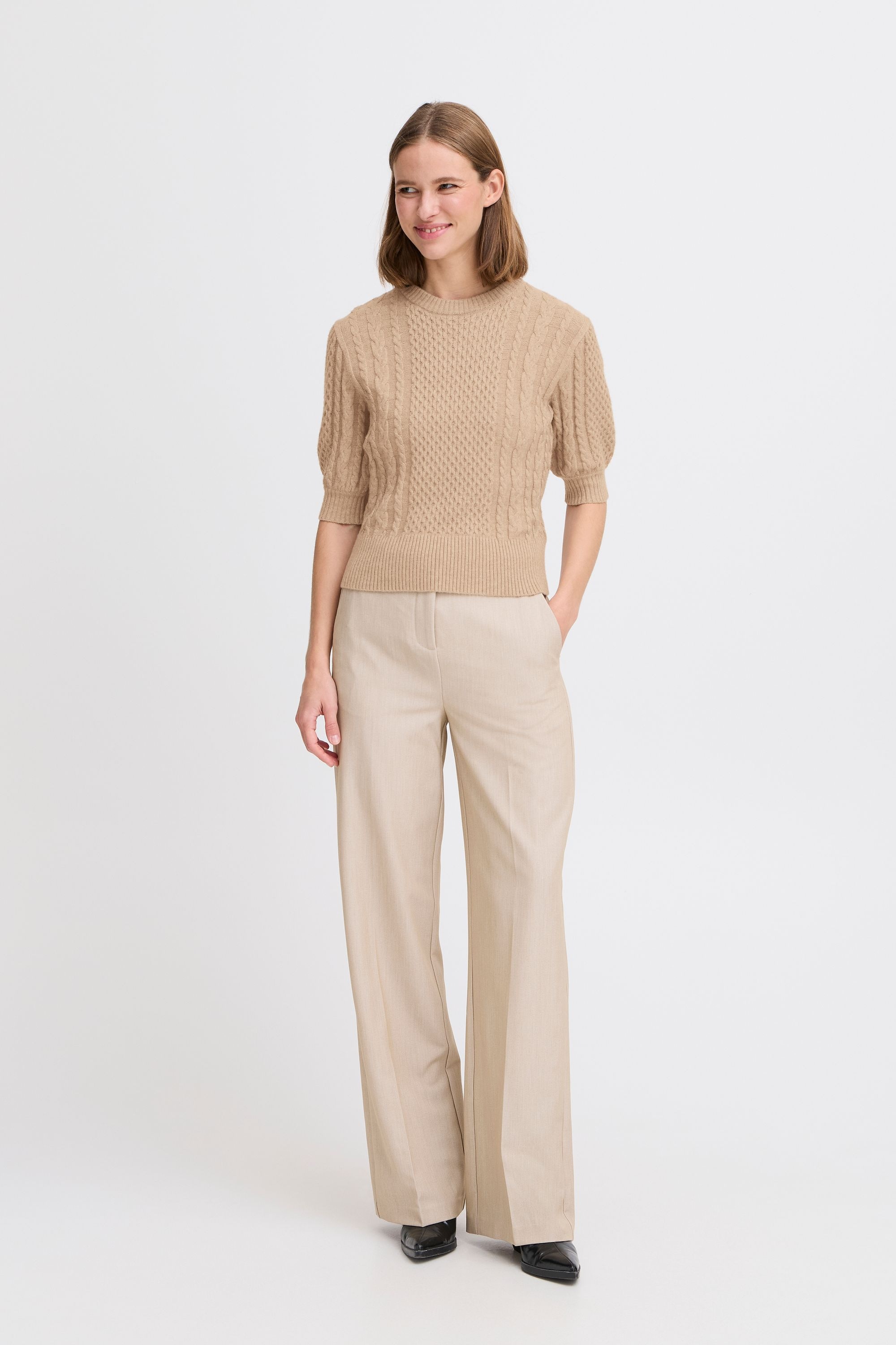 b.young Strickfleece-Pullover »Strickpullover BYNIBE SS JUMPER -«