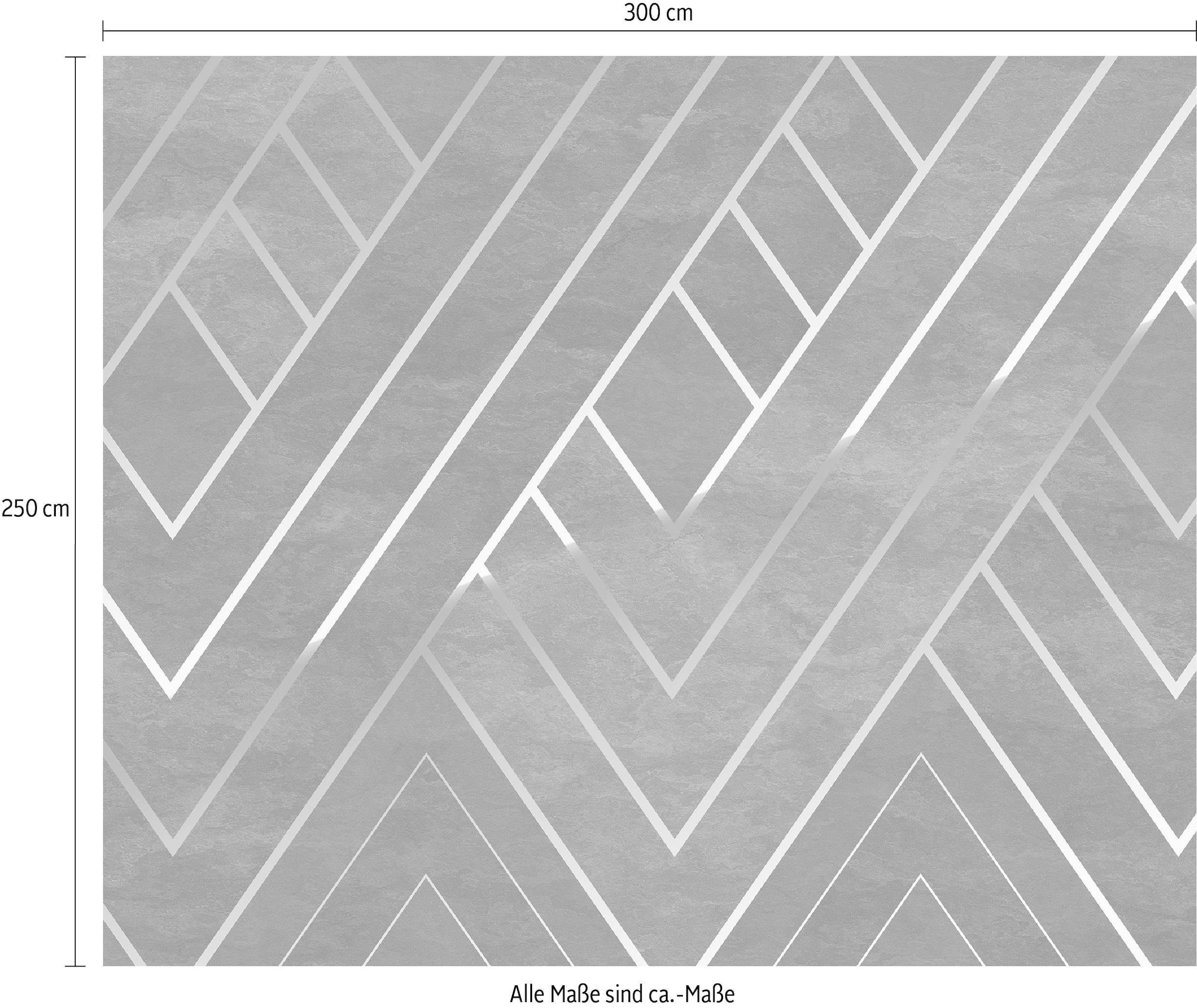Komar Vliestapete »Digitaldruck Vlies - Artdeco - Größe 300 x 250 cm«, bedruckt, Wohnzimmer, Schlafzimmer