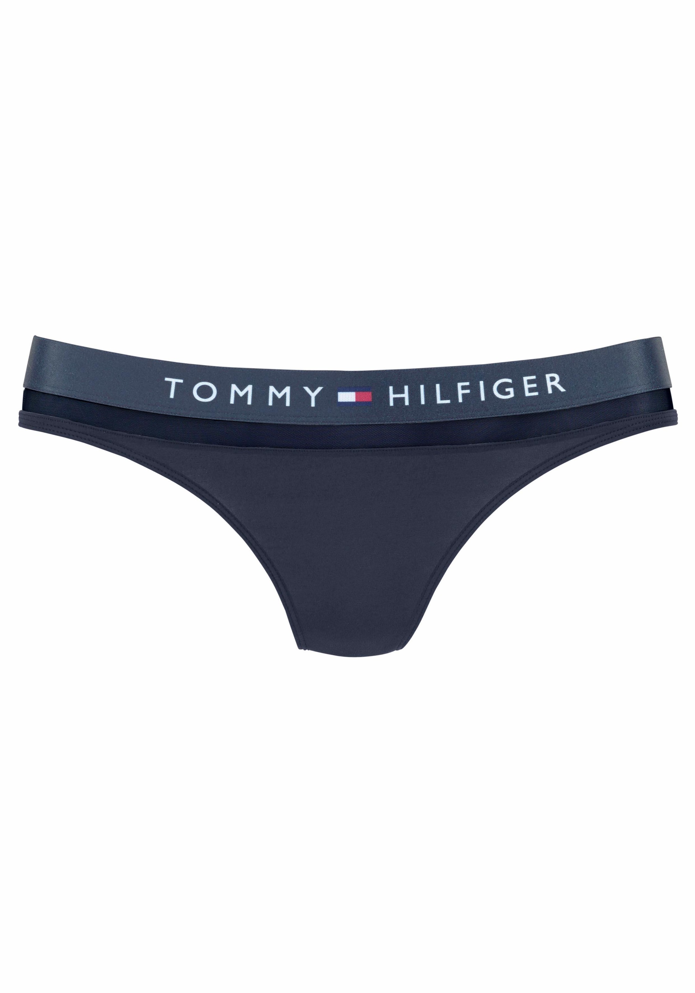 Mesheinsatz String Tommy Hilfiger leicht transparentem mit Underwear