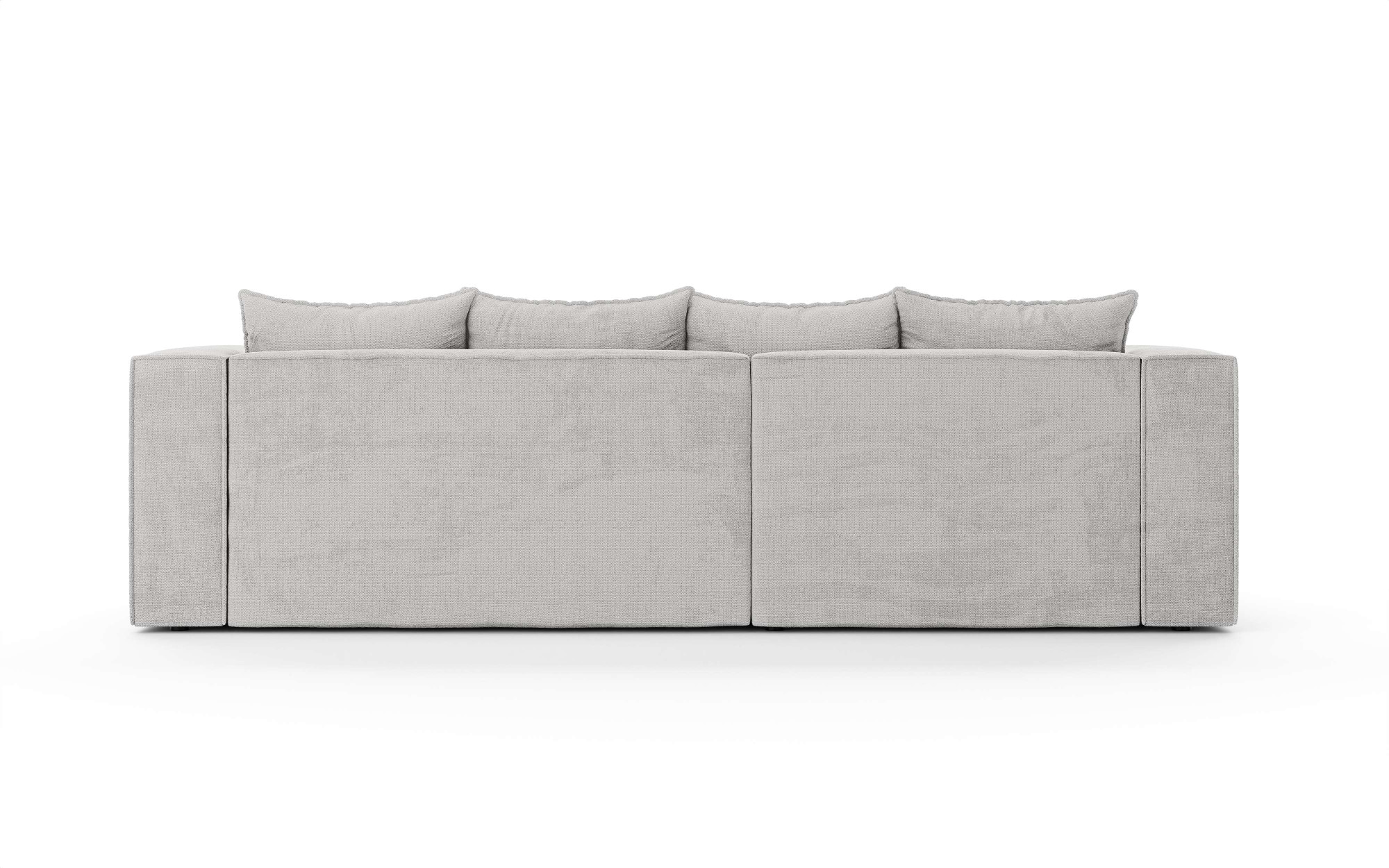INOSIGN Ecksofa »LINCOLNVILLE mit Bettfunktion und Bettkasten, Maße B/H/T 244/76/150 cm«, L-Form mit Wellenunterfederung, Recamiere beidseitig montierbar