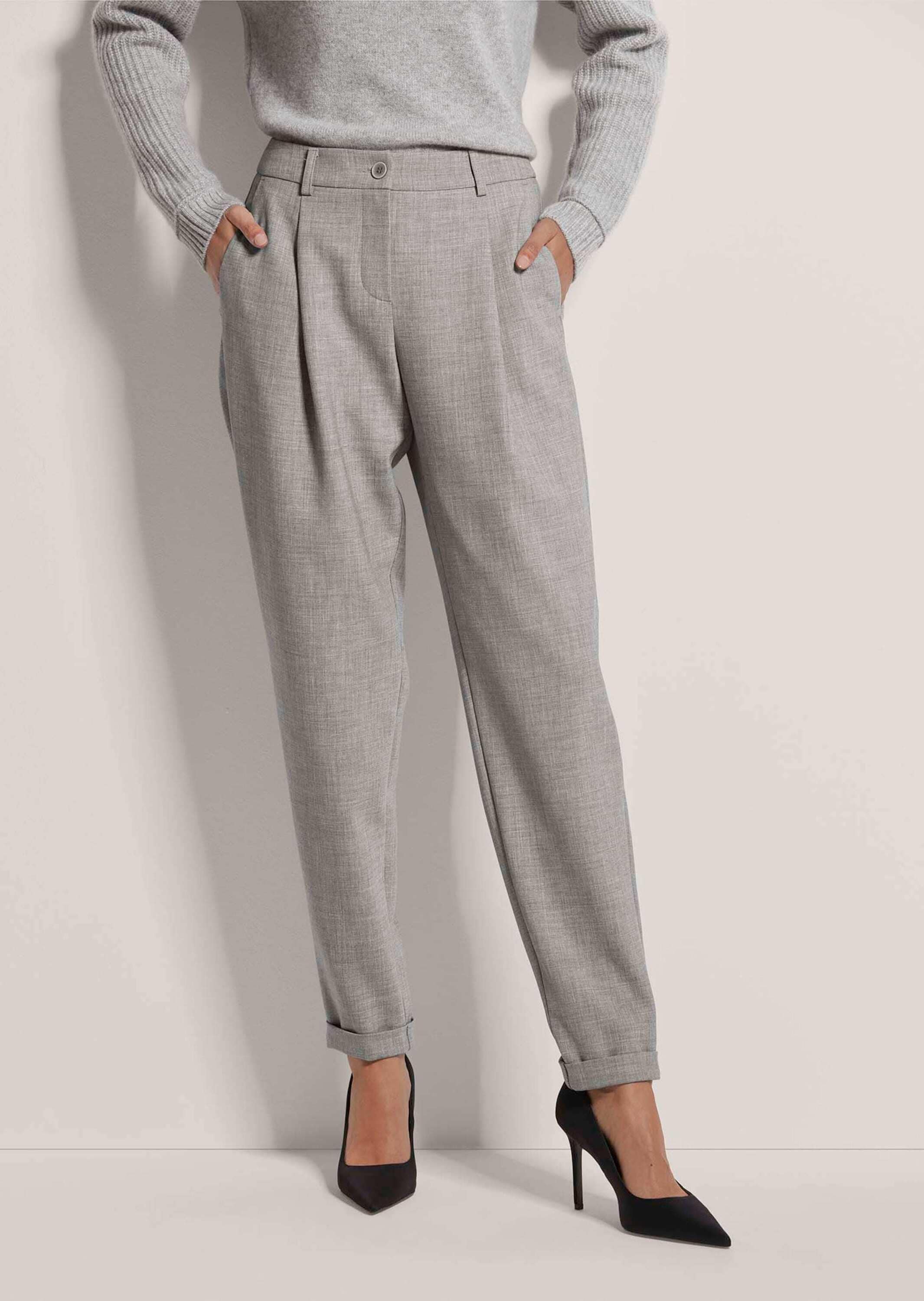 MADELEINE Bundfaltenhose »Hose Bundfaltenhose mit Saumaufschlag«