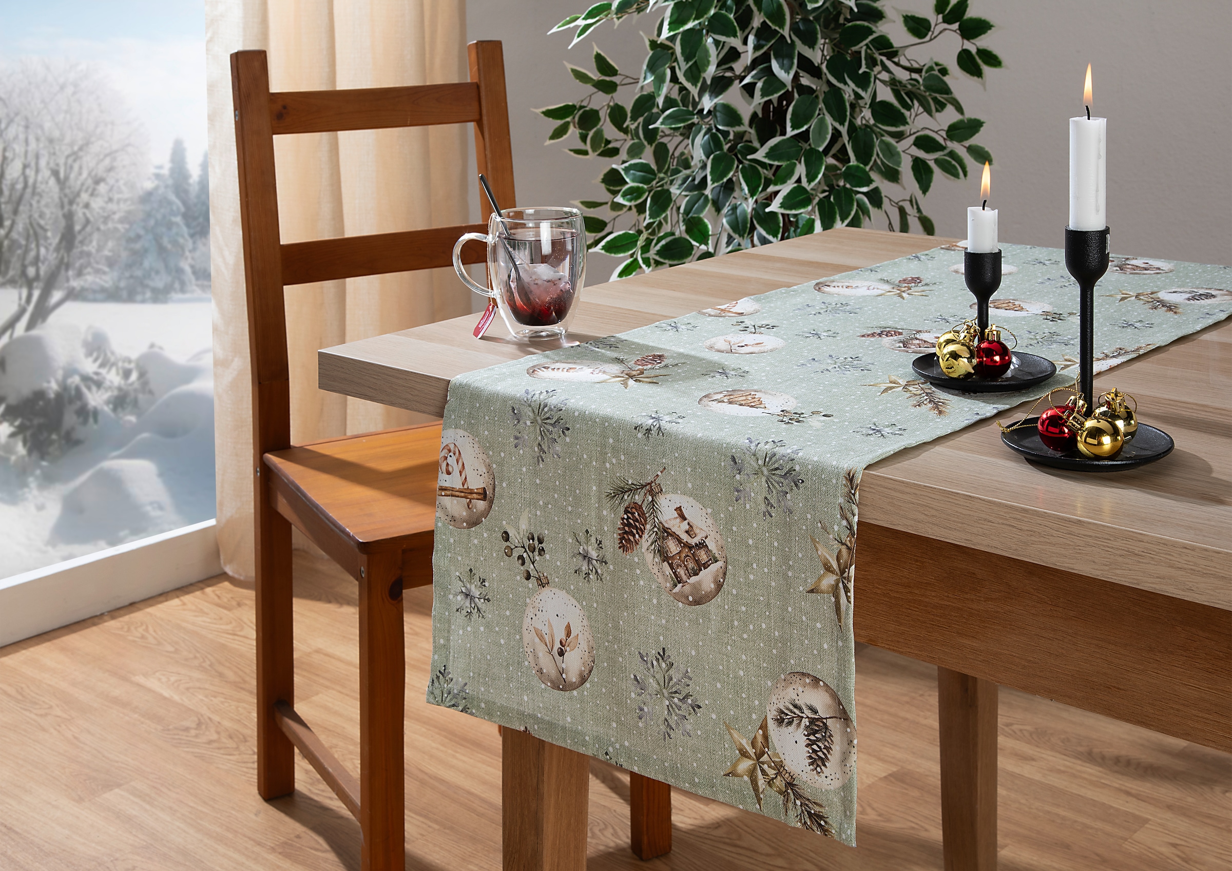 HOME WOHNIDEEN Tischläufer "FELIZ NAVIDAD" Tischläufer, SET, Dekostoff bedr günstig online kaufen