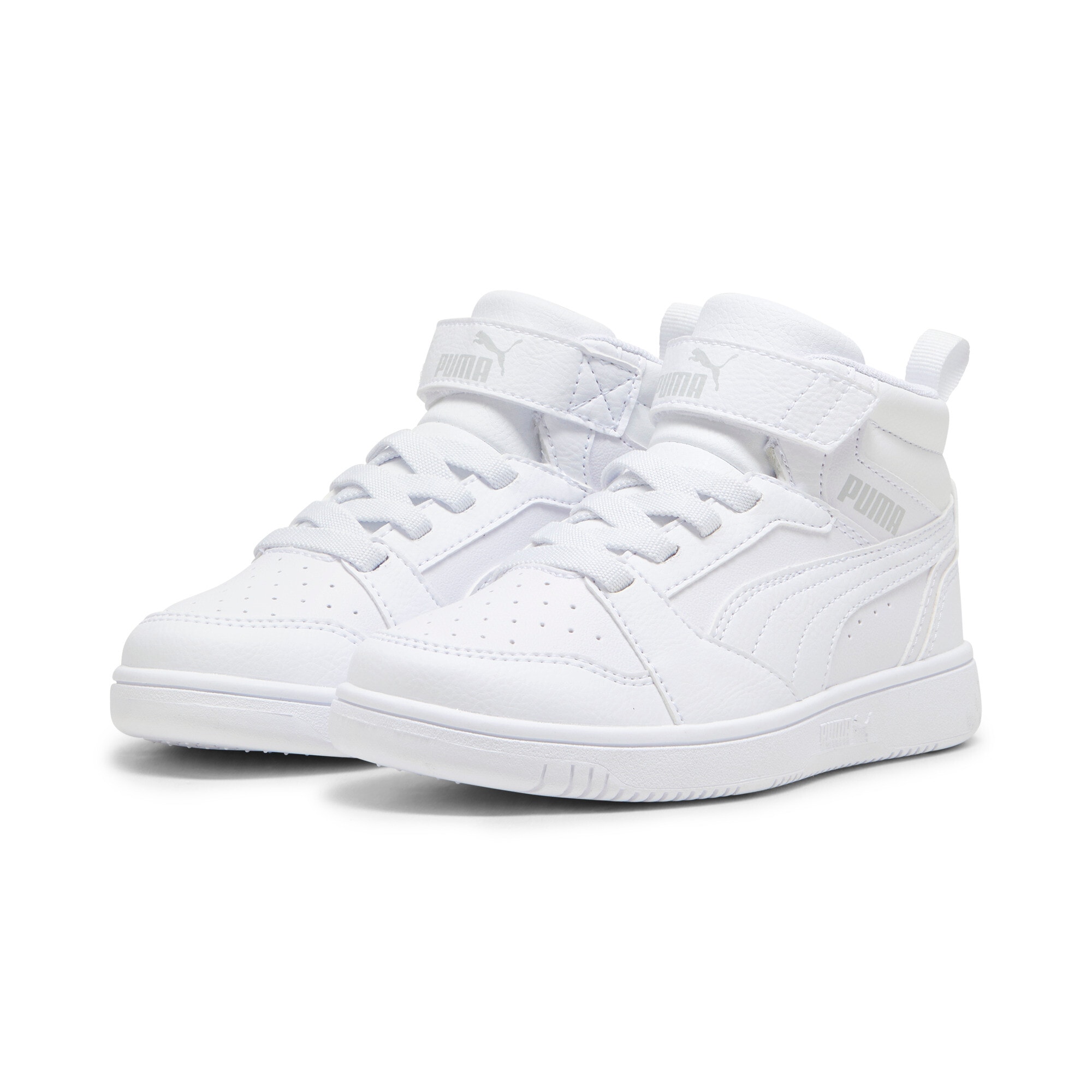 PUMA "REBOUND V6 MID AC+ PS" mit leicht profilierter Gummilaufsohle, mit Klettverschluss
