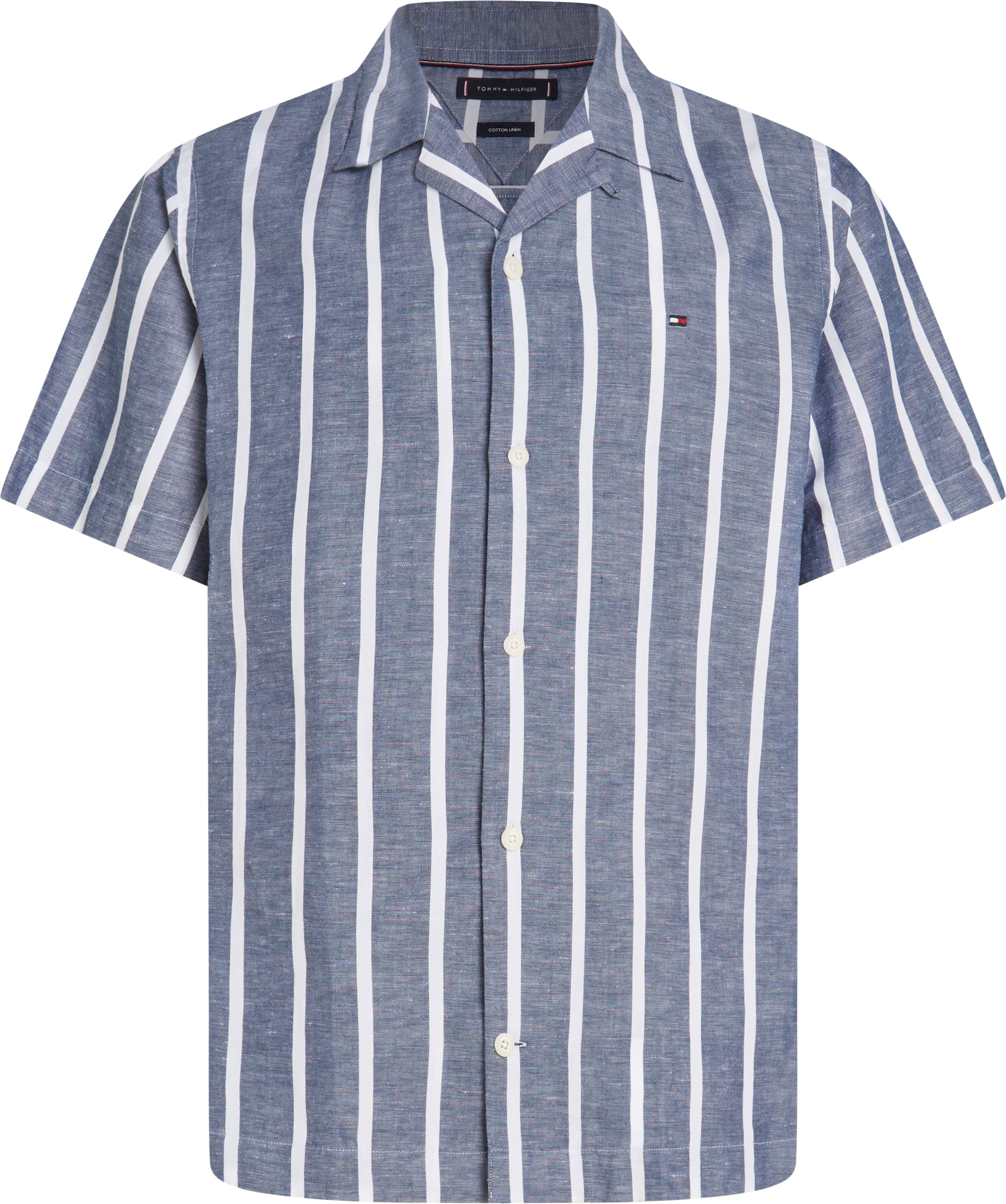 Tommy Hilfiger Kurzarmhemd »LINEN BLEND STRIPED SS RF SHIRT«