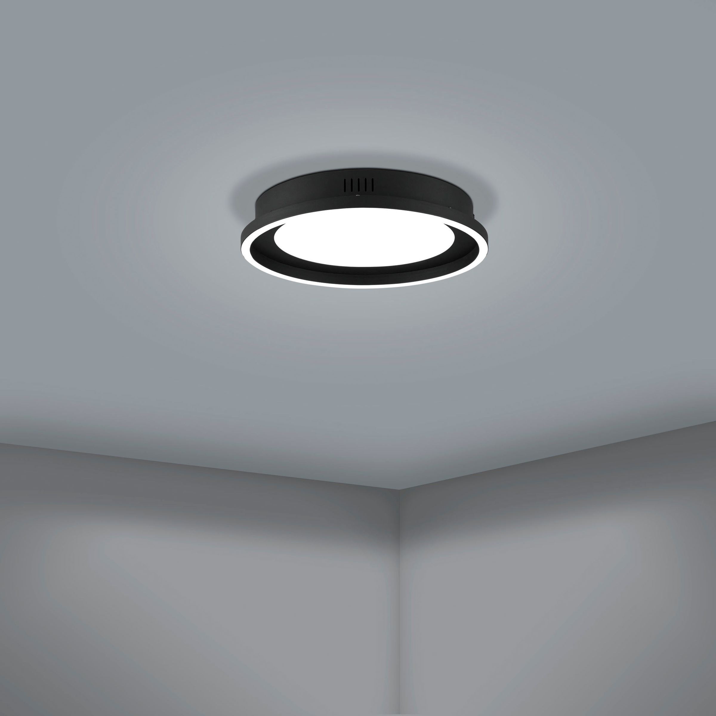 EGLO LED-Deckenleuchte »CALAGRANO« in schwarz aus Stahl / inkl. und inkl. LED fest integriert - 11,5 Watt und 10 Watt, Durchm. ca. 38 cm