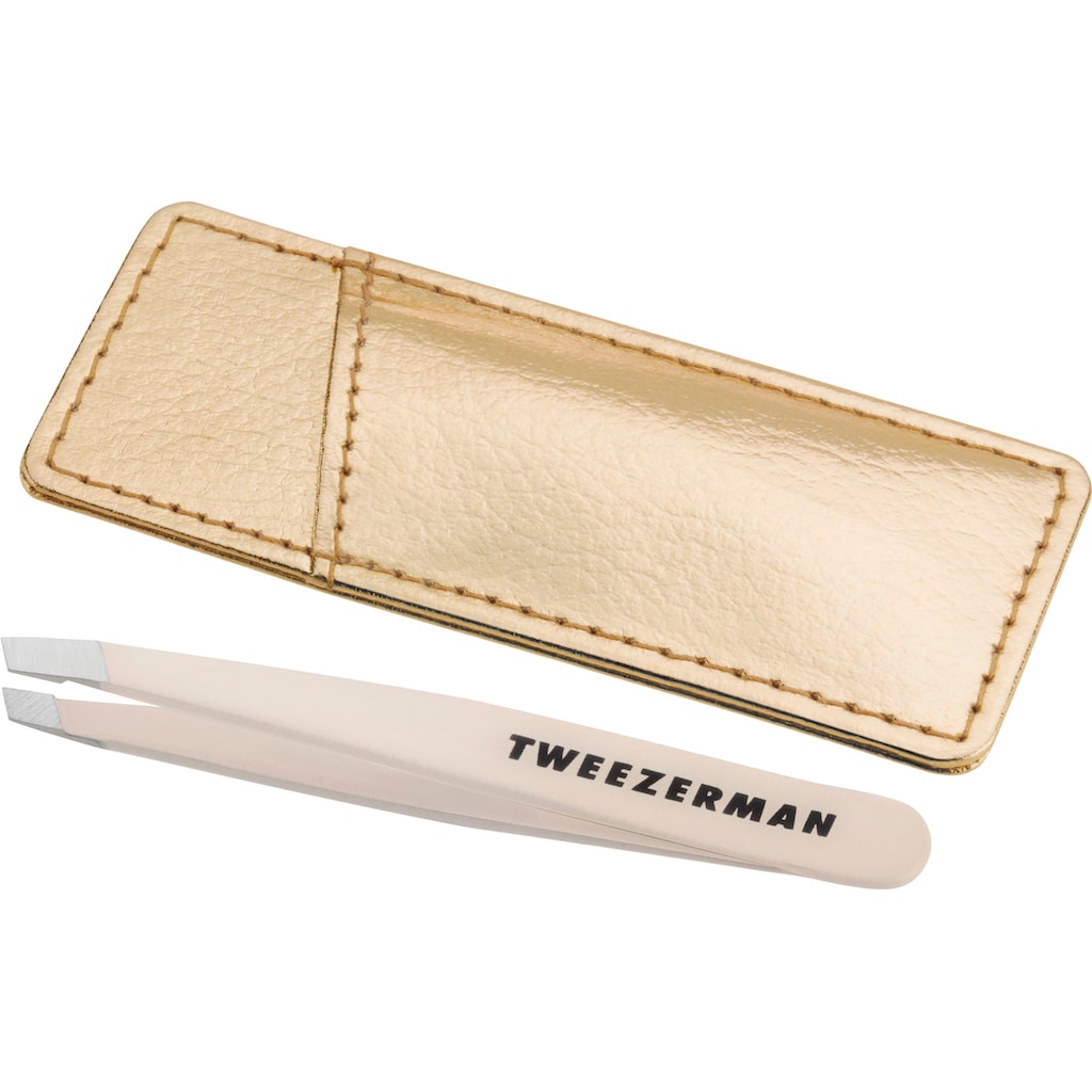 TWEEZERMAN Pinzette »Stardust Mini Slant Tweezer & Case - Schräge Mini Pinzette mit Etui«