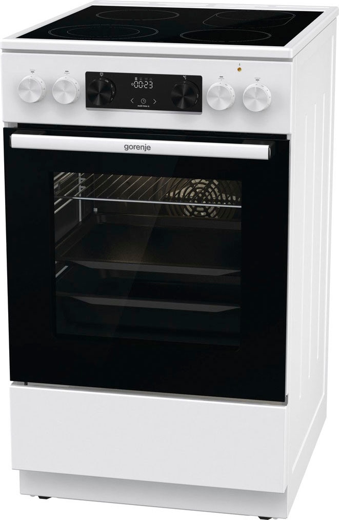 GORENJE Elektro-Standherd »GECS5C70WA«, mit 1-fach-Teleskopauszug, Aqua Clean, Knusprig genießen – ganz ohne Extra-Kalorien - dank AirFry-Funktion