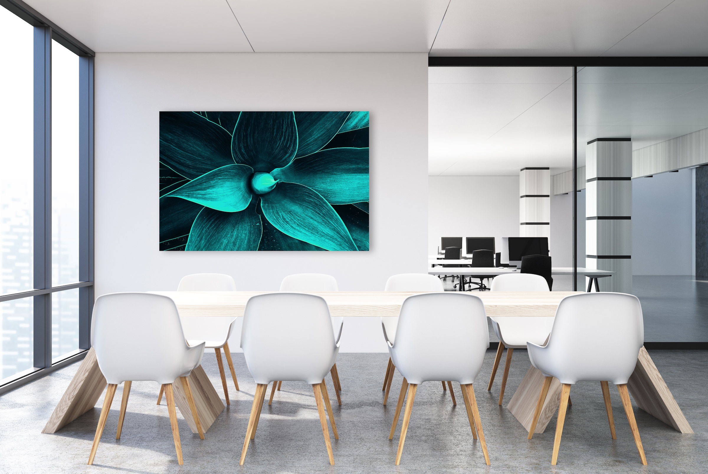 queence Leinwandbild "Susi" Blumenbilder  Blätter  Blätterbilder 1 Stk. tlg günstig online kaufen