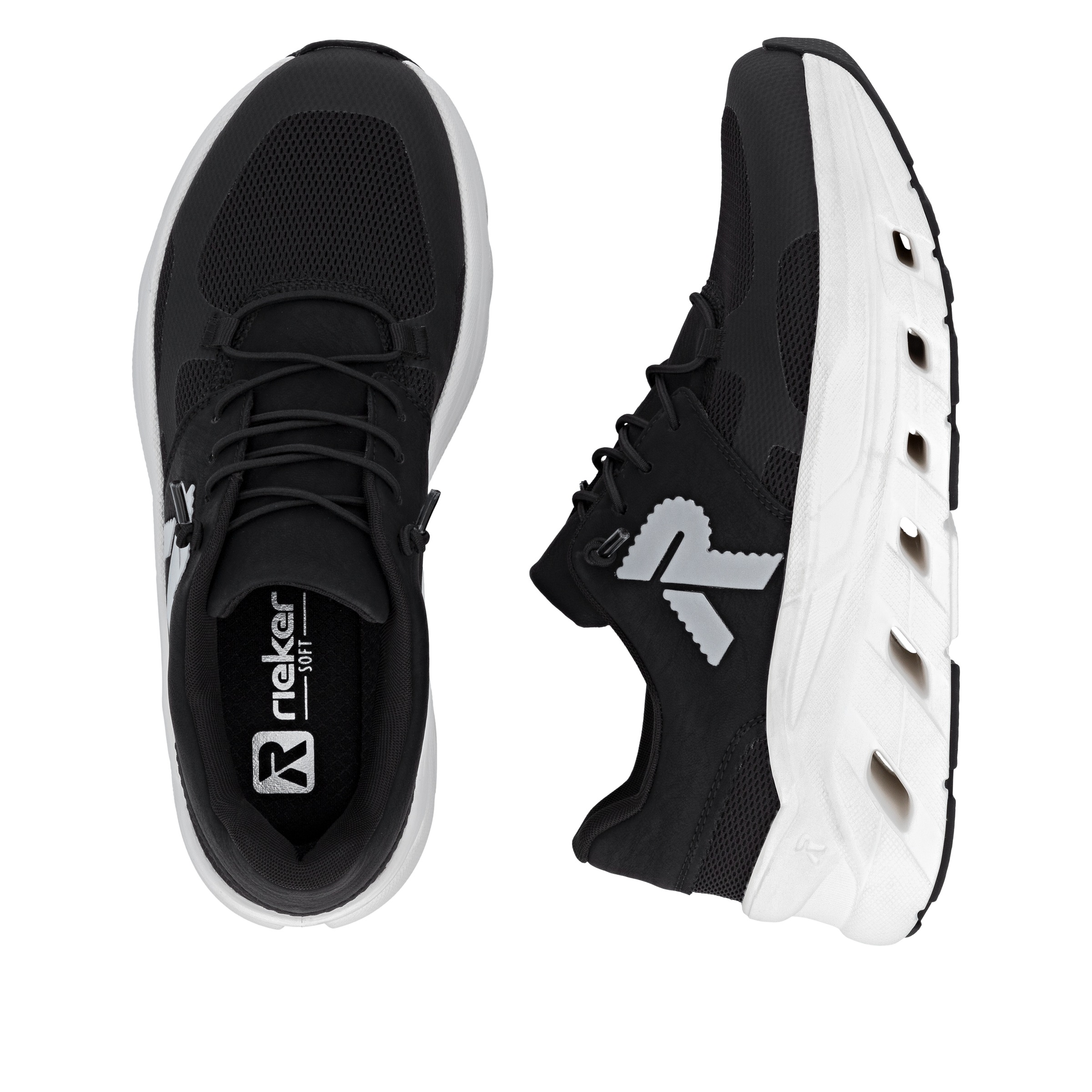 RIEKER Sport Plateausneaker, Slip-on Sneaker, Halbschuh, Freizeitsneaker mit MemoSoft-Innensohle