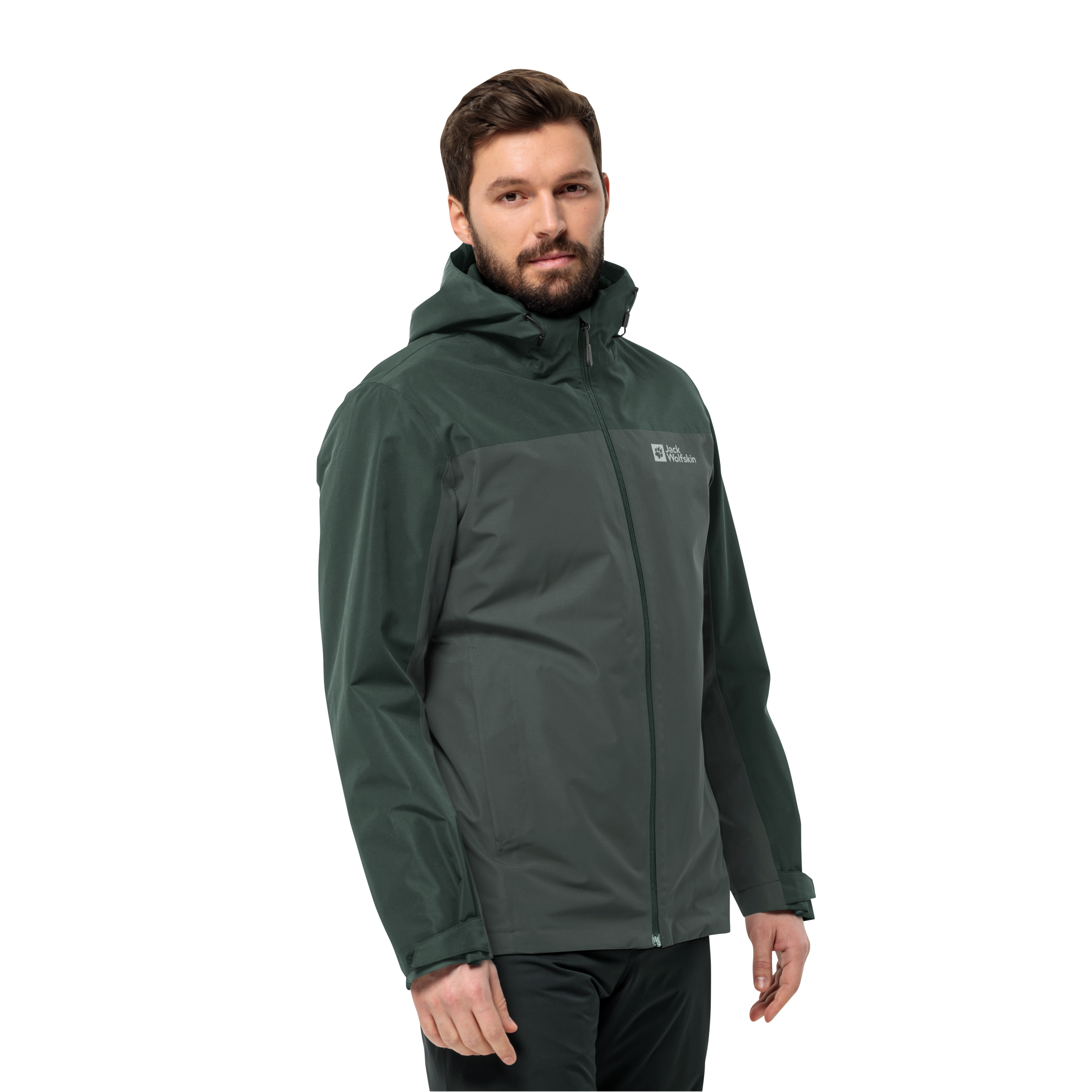 Jack Wolfskin 3-in-1-Funktionsjacke »TAUBENBERG 3IN1 JKT M«, mit Kapuze, mit wasserabweisenden Reißverschlüssen