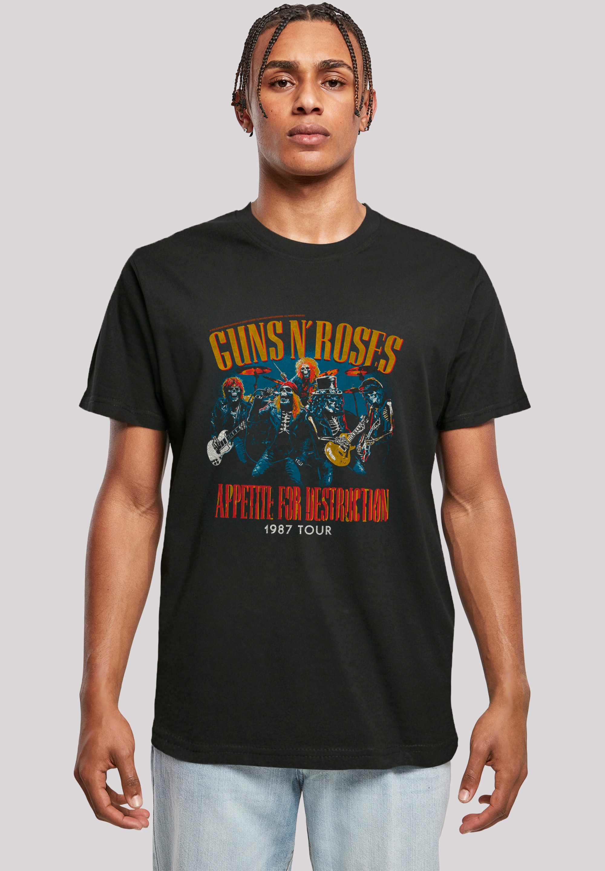 F4NT4STIC T-Shirt "Guns N Roses 1987 Tour Vintage Rock" Premium Qualität günstig online kaufen