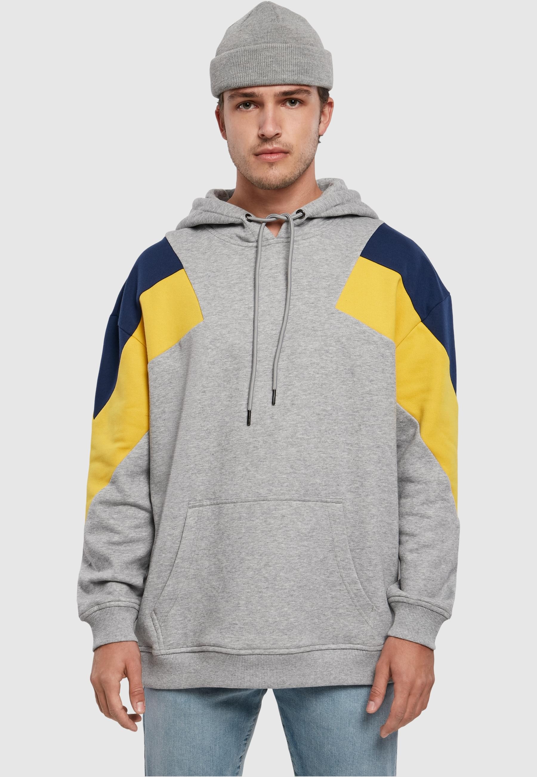 URBAN CLASSICS Sweatshirt »Urban Classics Herren Oversize 3-Tone Hoody«, (1 tlg.)