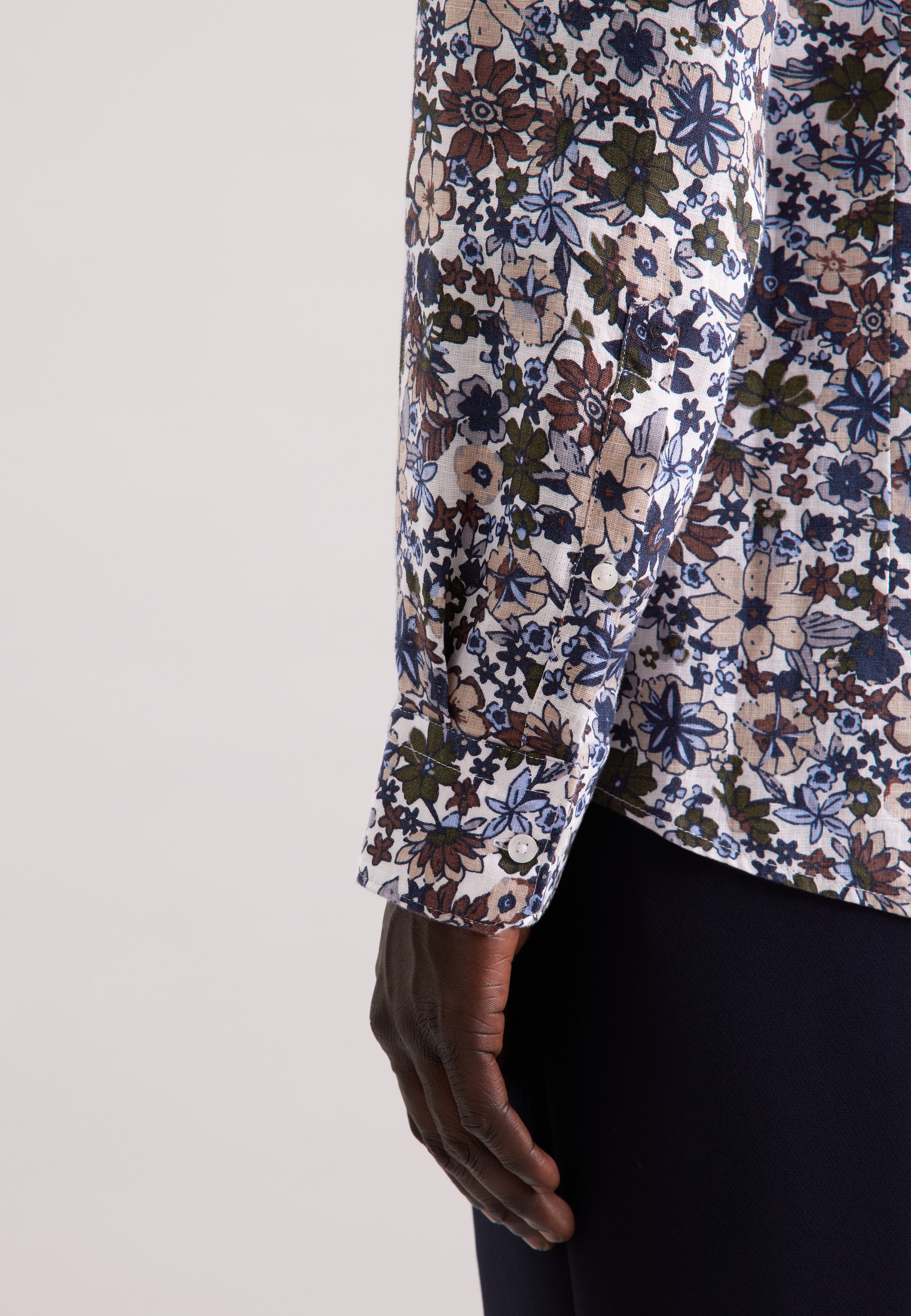seidensticker Businesshemd »Slim«, Slim Langarm Kentkragen Floral