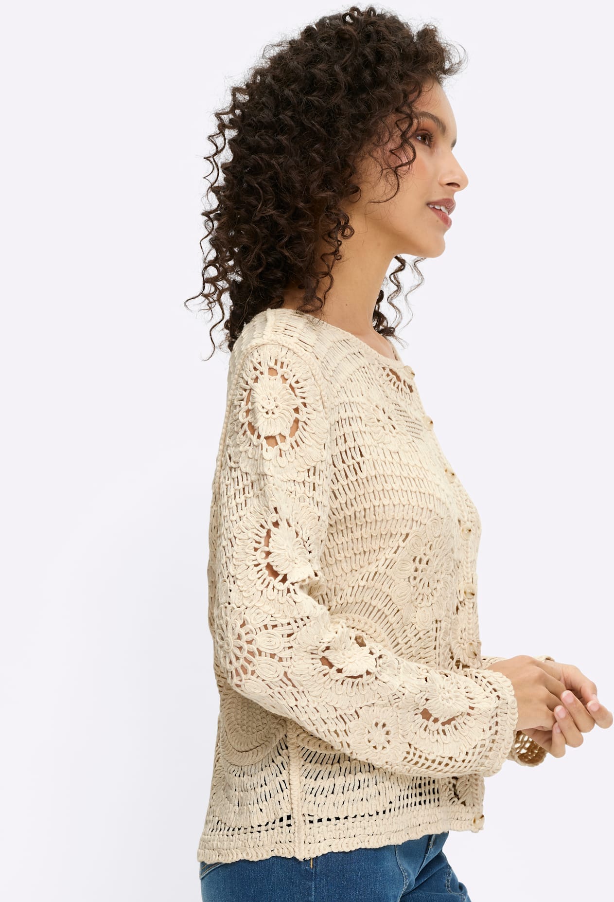 heine Ajourstrickjacke