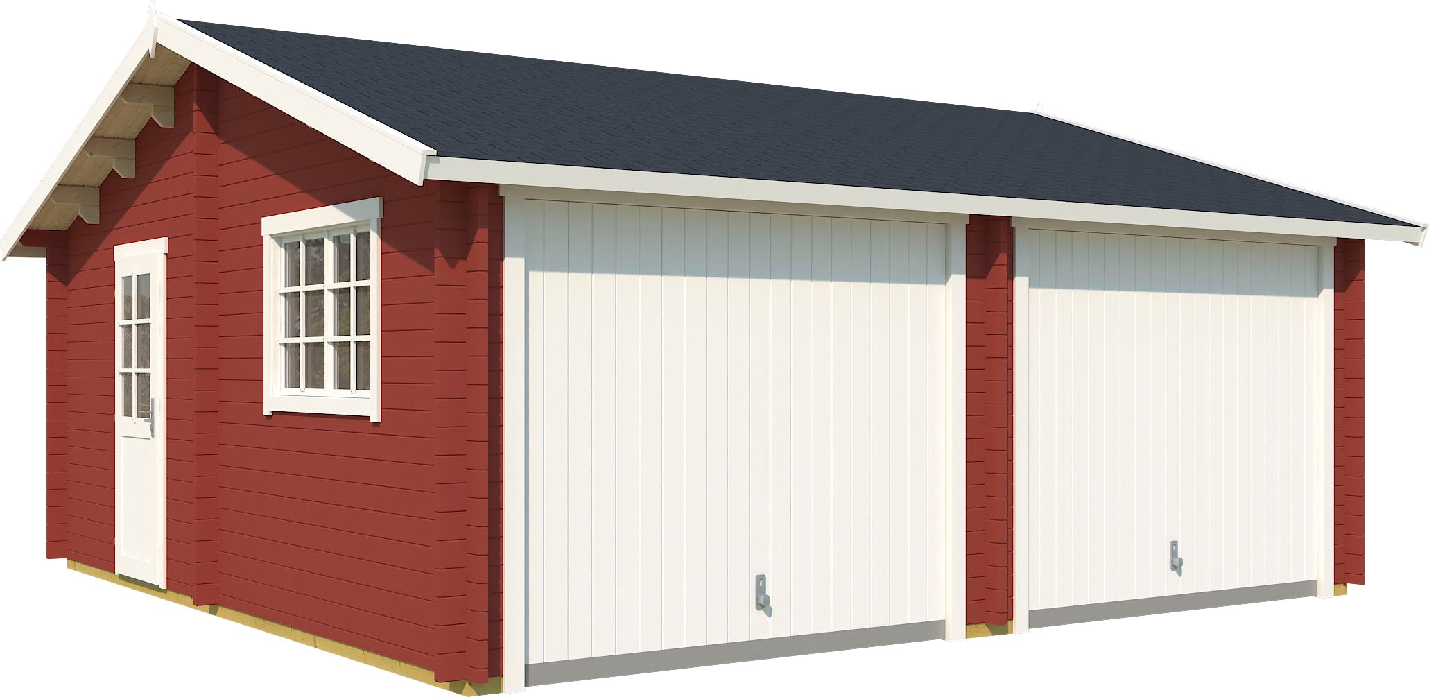 LASITA MAJA Garage »Falkland«, (Set, Für 2 Fahrzeuge geeignet), Garage + 2  Schwingtoren auf Rechnung | BAUR | Garagen
