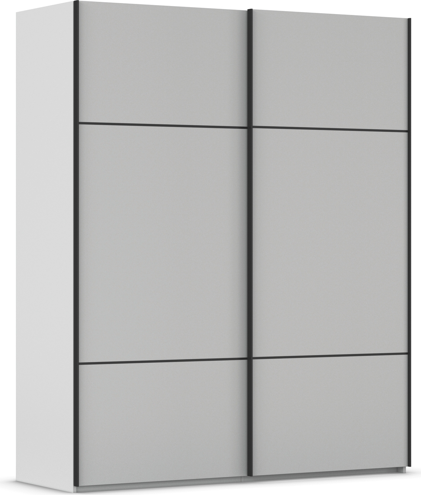 rauch 1100000002199 "Kleiderschrank Schrank Garderobe Schlafzimmerschrank SCALE-TRIO" edle dreigeteilte Front, 2 Zierleisten in Griff-Farbe MADE IN GERMANY