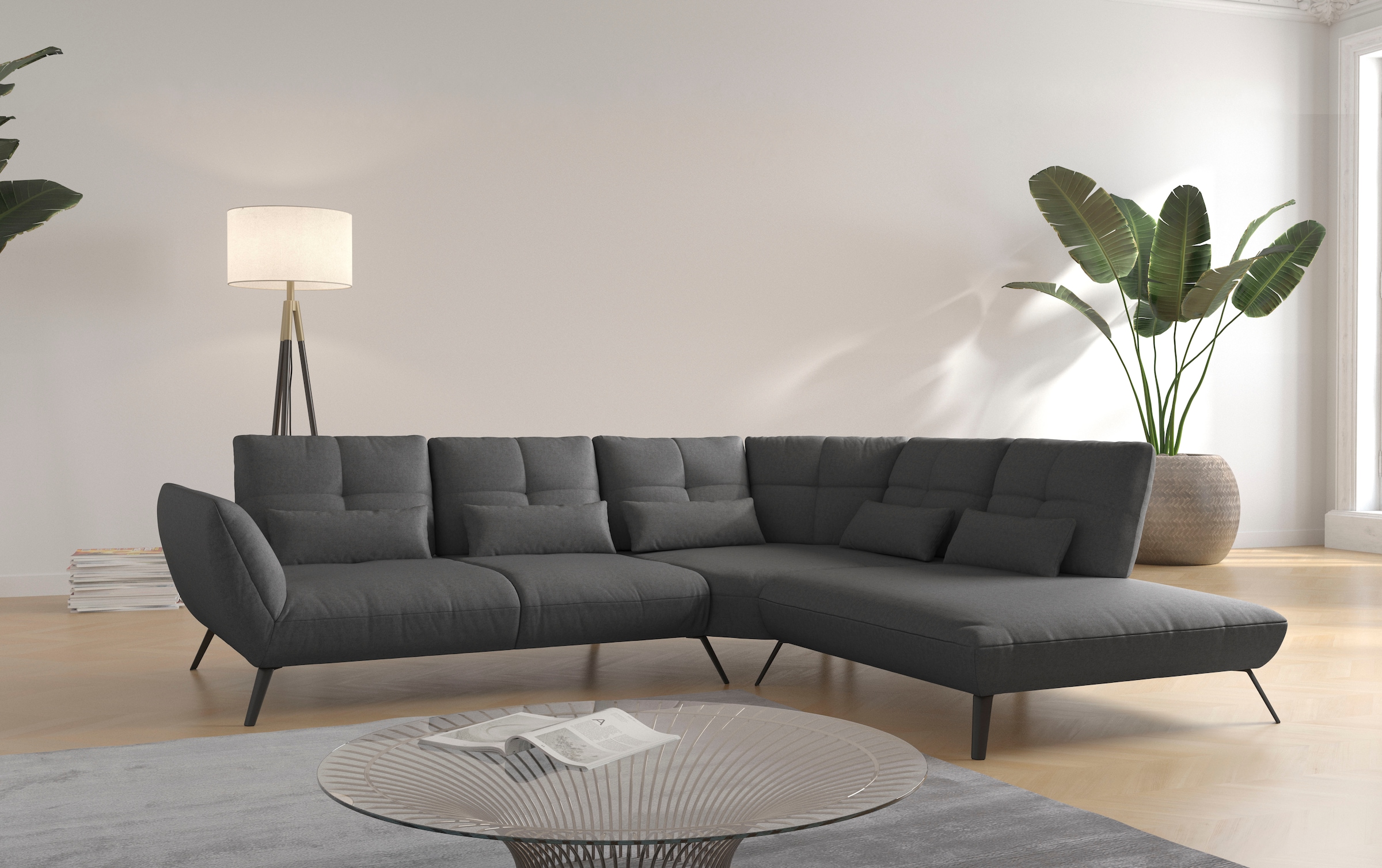 OTTO home Ecksofa "Mikado L-Form" inkl. Sitztiefenverstellung und Armteilverstellung