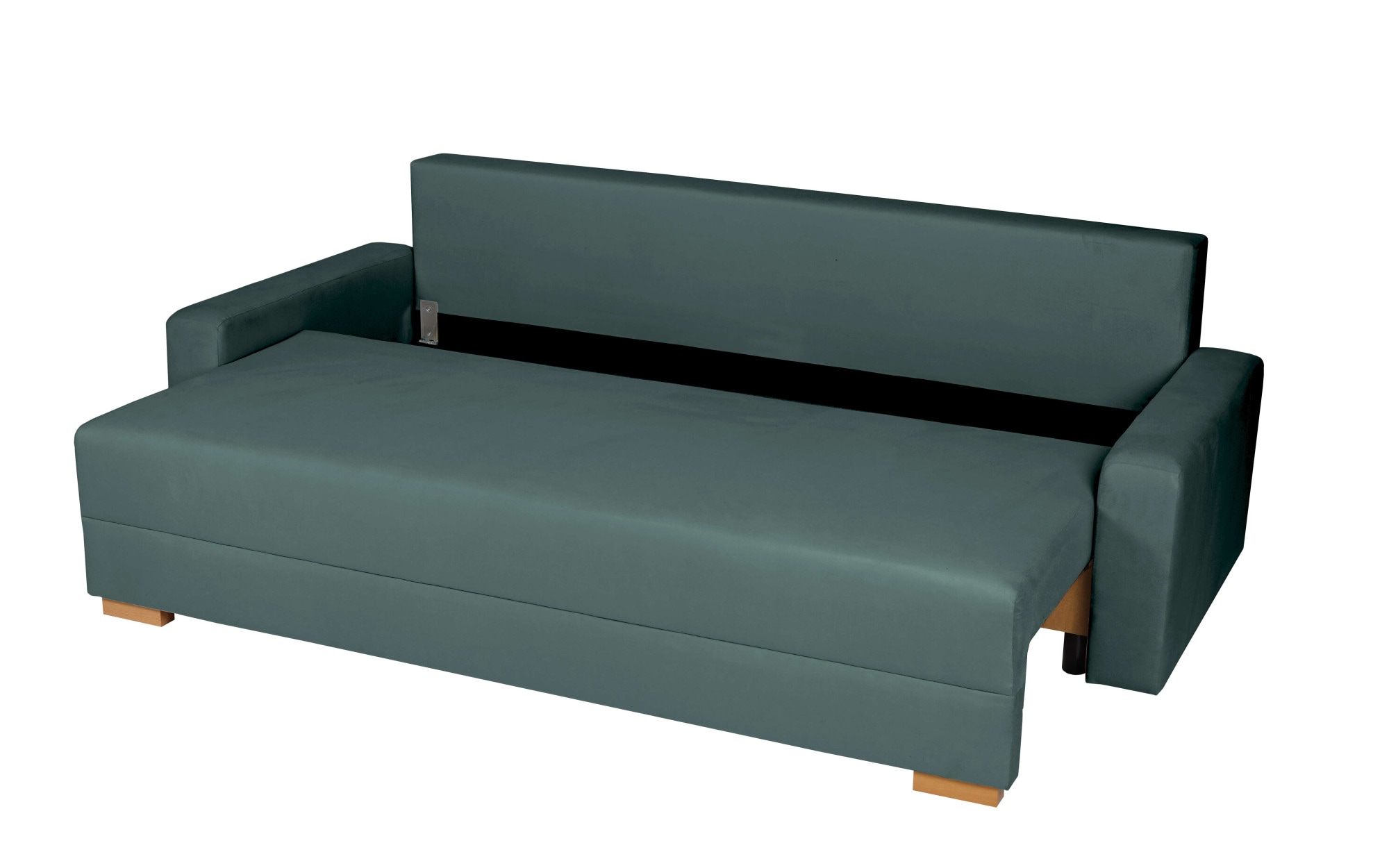 INOSIGN 3-Sitzer »SHERIDIAN Schlafsofa mit Bettkasten, in Feincord & Velvet«, mit Wellenunterfederung, moderne Bezüge, B/H/T 225/94/80