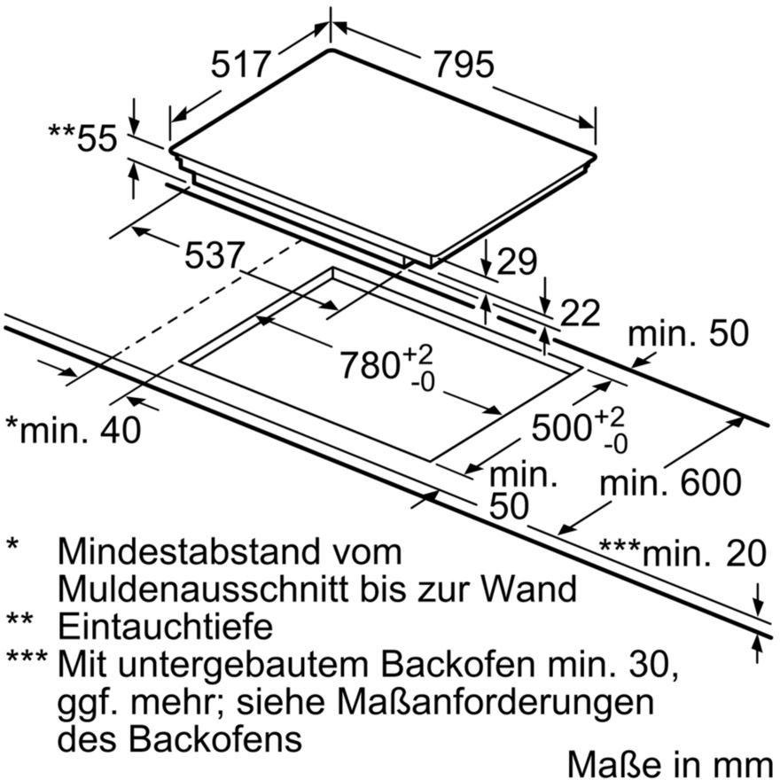 SIEMENS Flex-Induktions-Kochfeld von SCHOTT CERAN® »ED845FWB5E«, ED845FWB5E