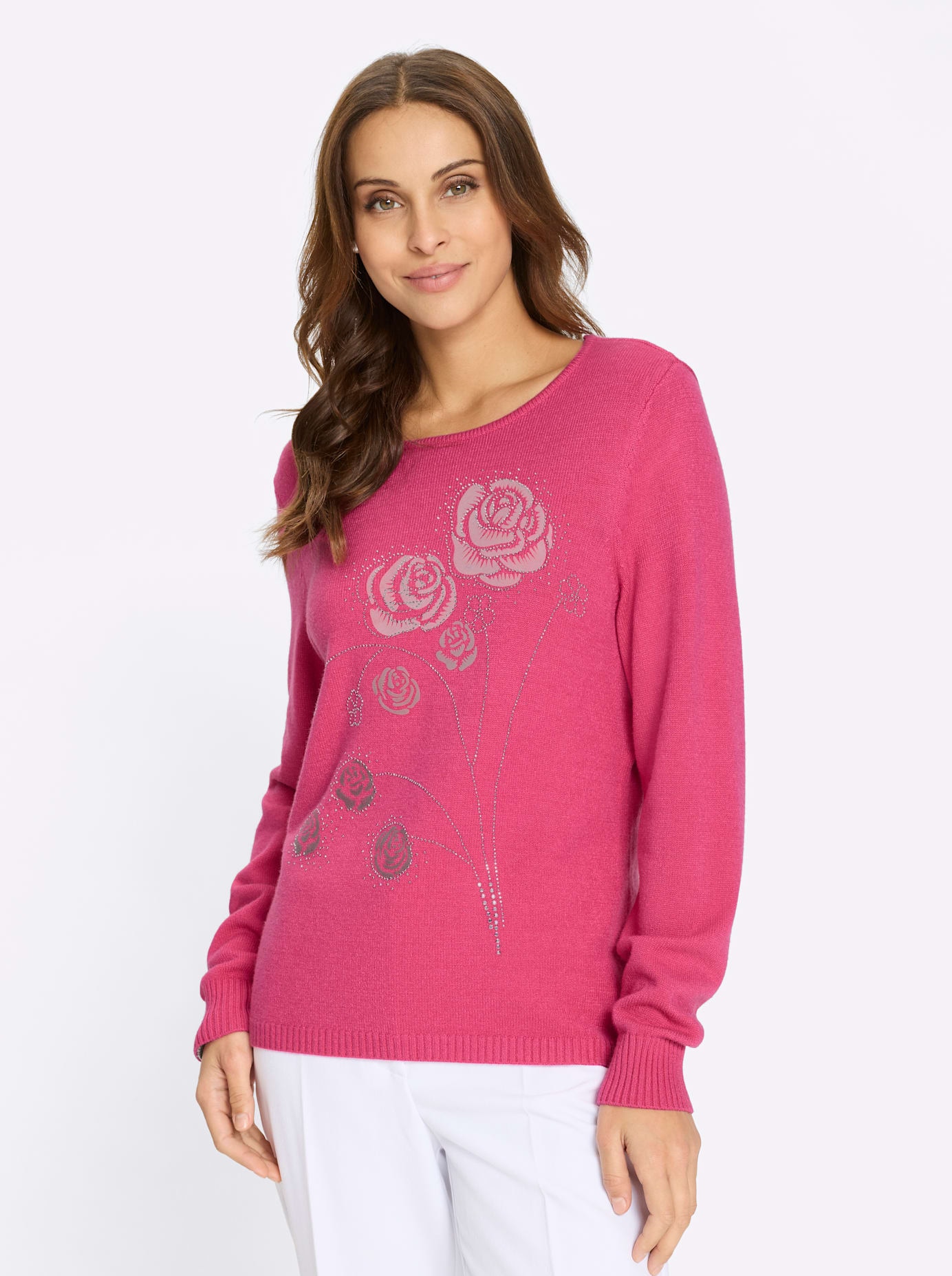 Lady Rundhalspullover »Pullover«