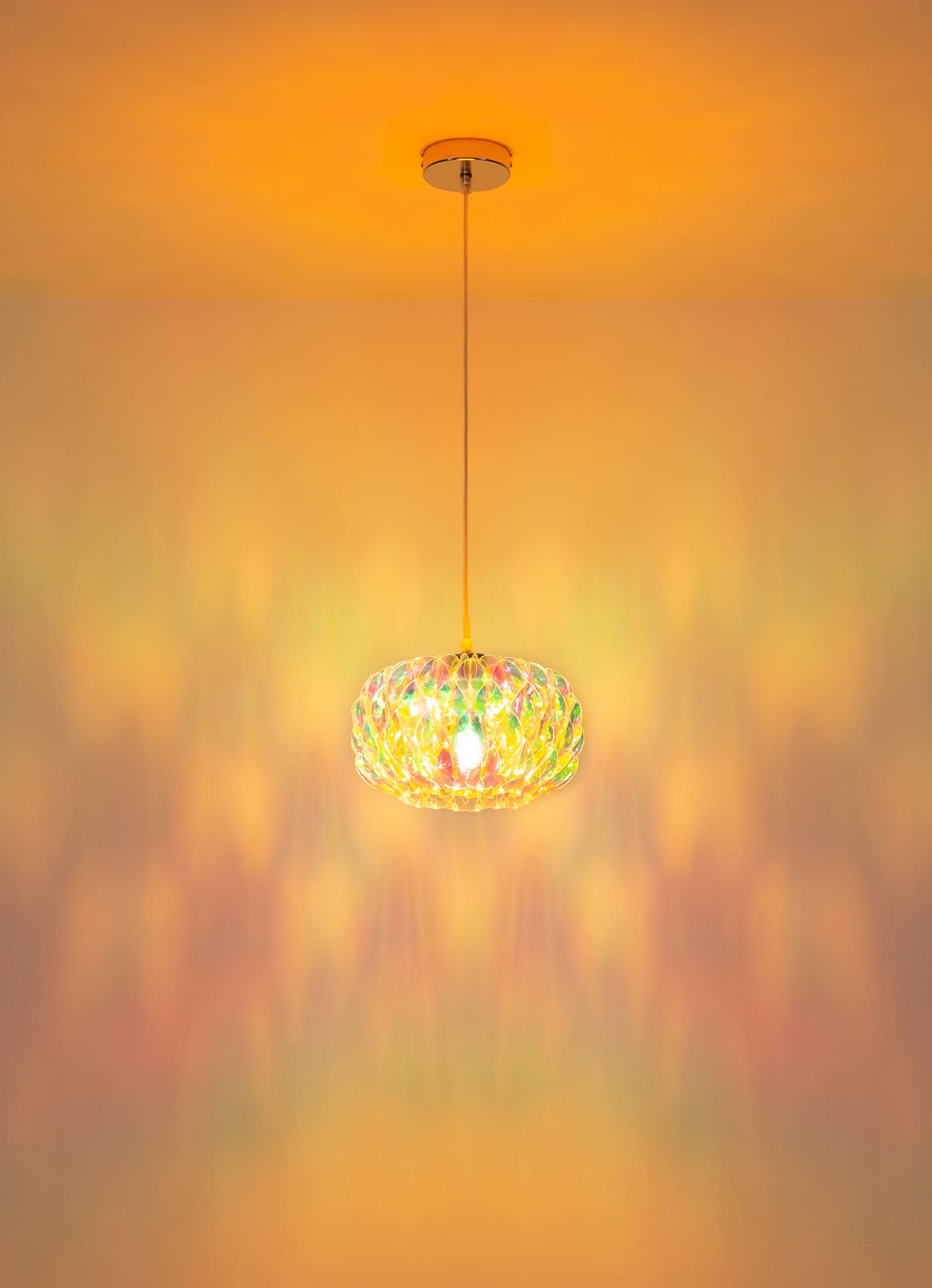 GLOBO LIGHTING Hängeleuchte »JUANA« E27 1 Stk. Chrom-Pendelleuchte, Spiegeloptik, höhenverstellbar, E27, Ø250mm