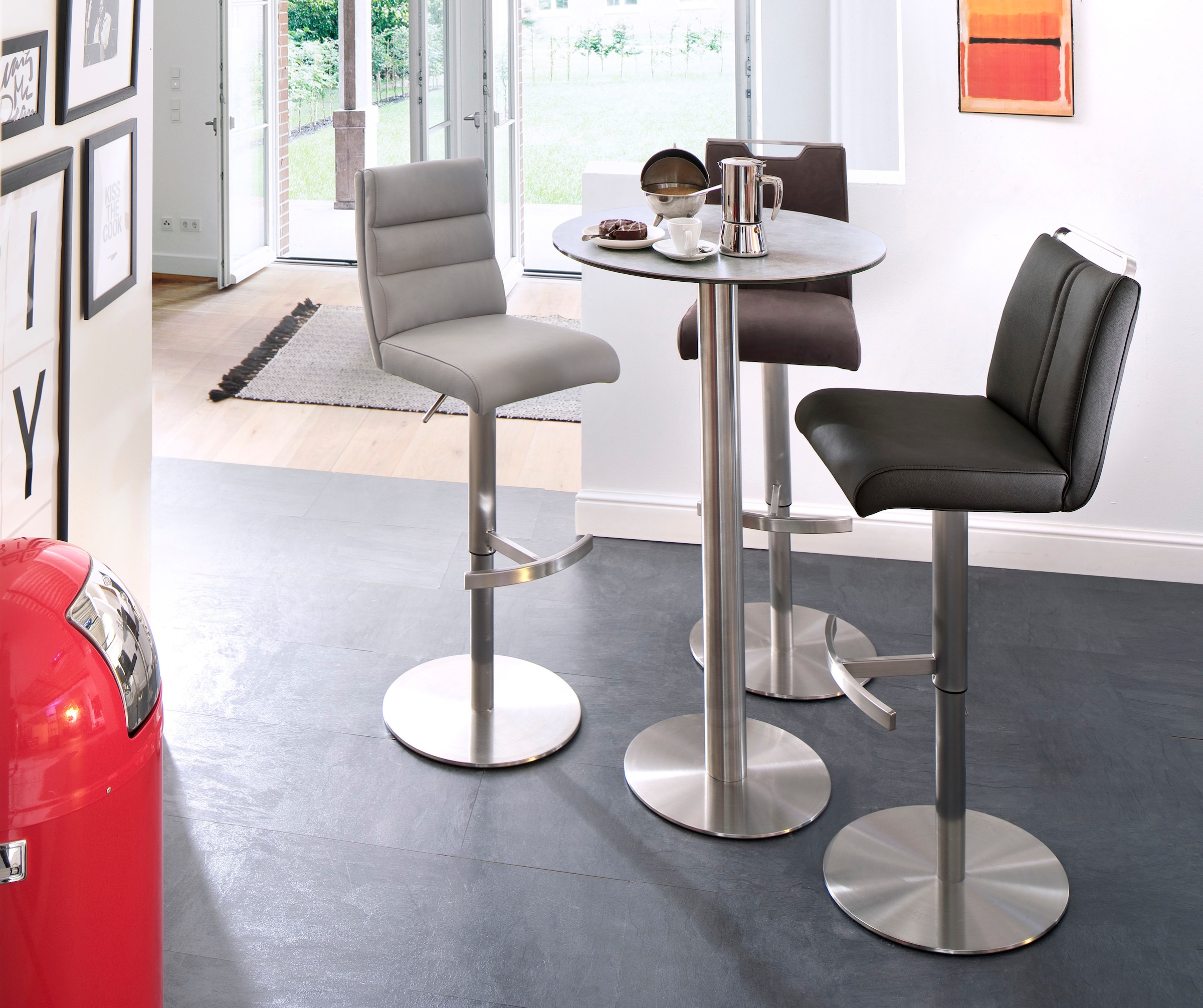 bestellen Gestell mit furniture mit Glaskeramik Edelstahl »Zarina«, Bartisch BAUR MCA Bartisch Tischplatte |