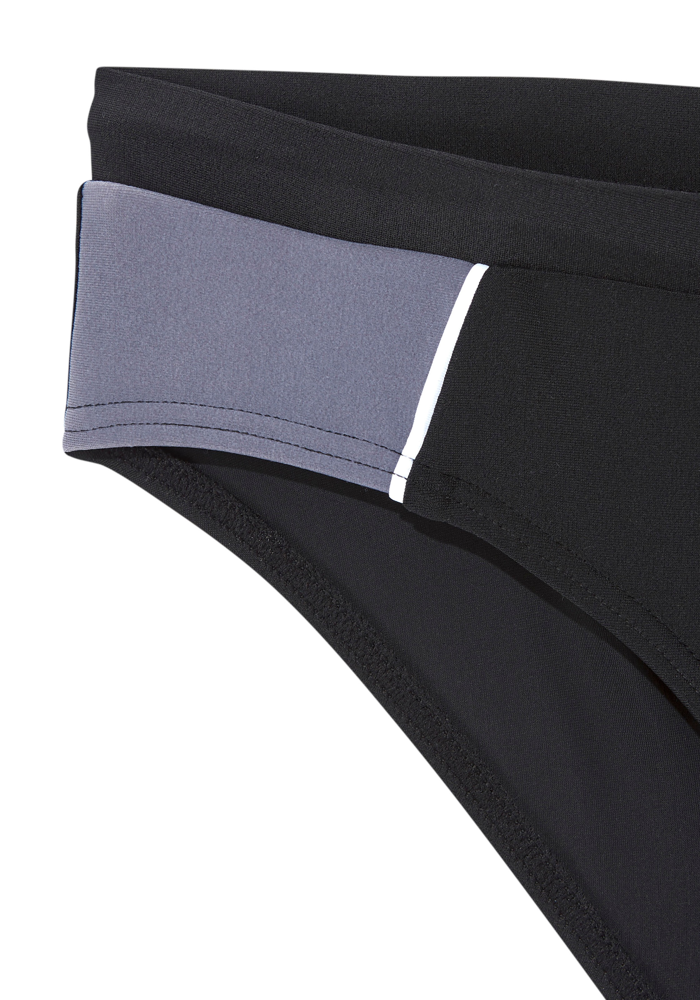 Badehose S.OLIVER, Herren, Gr. 4, N-Gr, schwarz, Recycling-Polyamid, Badehosen Badehose 2