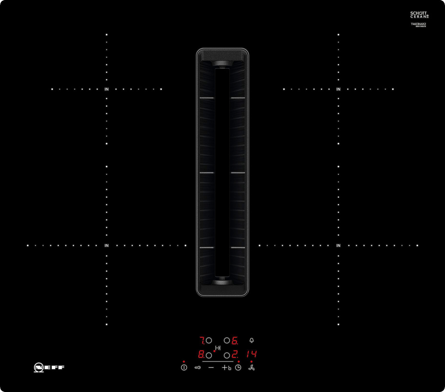 NEFF Kochfeld mit Dunstabzug »T46CB4AX2«, mit einfacher Touch Control Bedienung