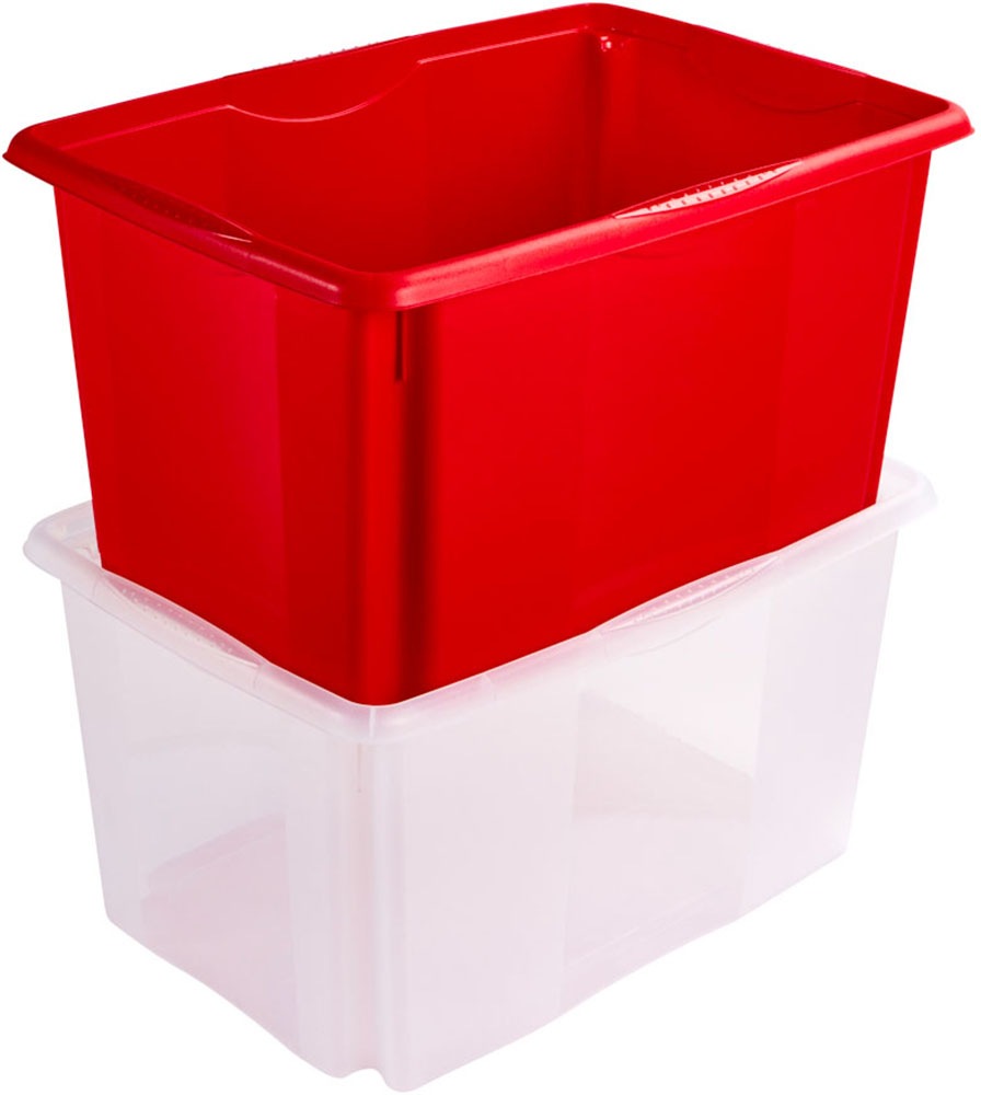 keeeper Aufbewahrungsbox »Emil, 3er Set, 45 L, 54,5 x 39 x 29,5 cm« ineinander und aufeinander stapelbar