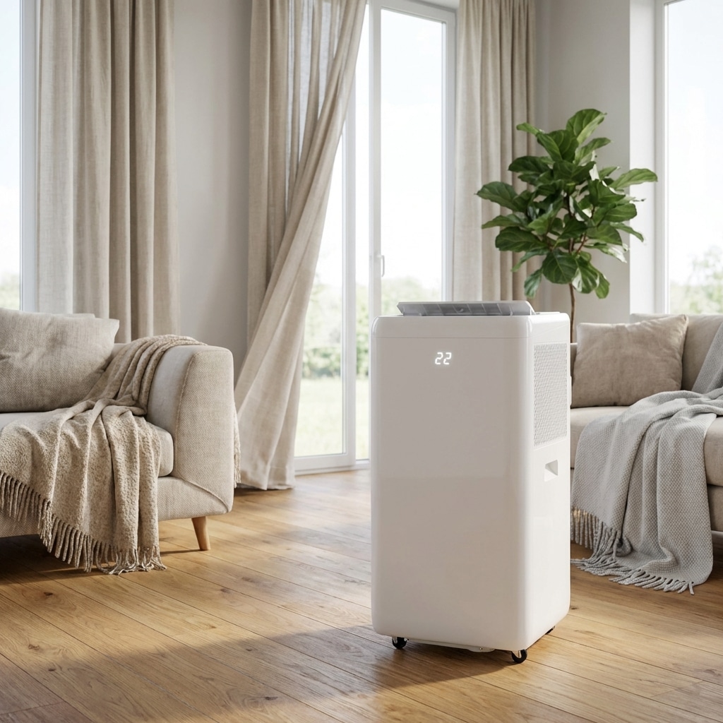 exquisit 4-in-1-Klimagerät »CM 31200 we, für Räume bis zu 23m²« Ganzjähriger Komfort mit Kühlen, Heizen, Entfeuchten und Lüften