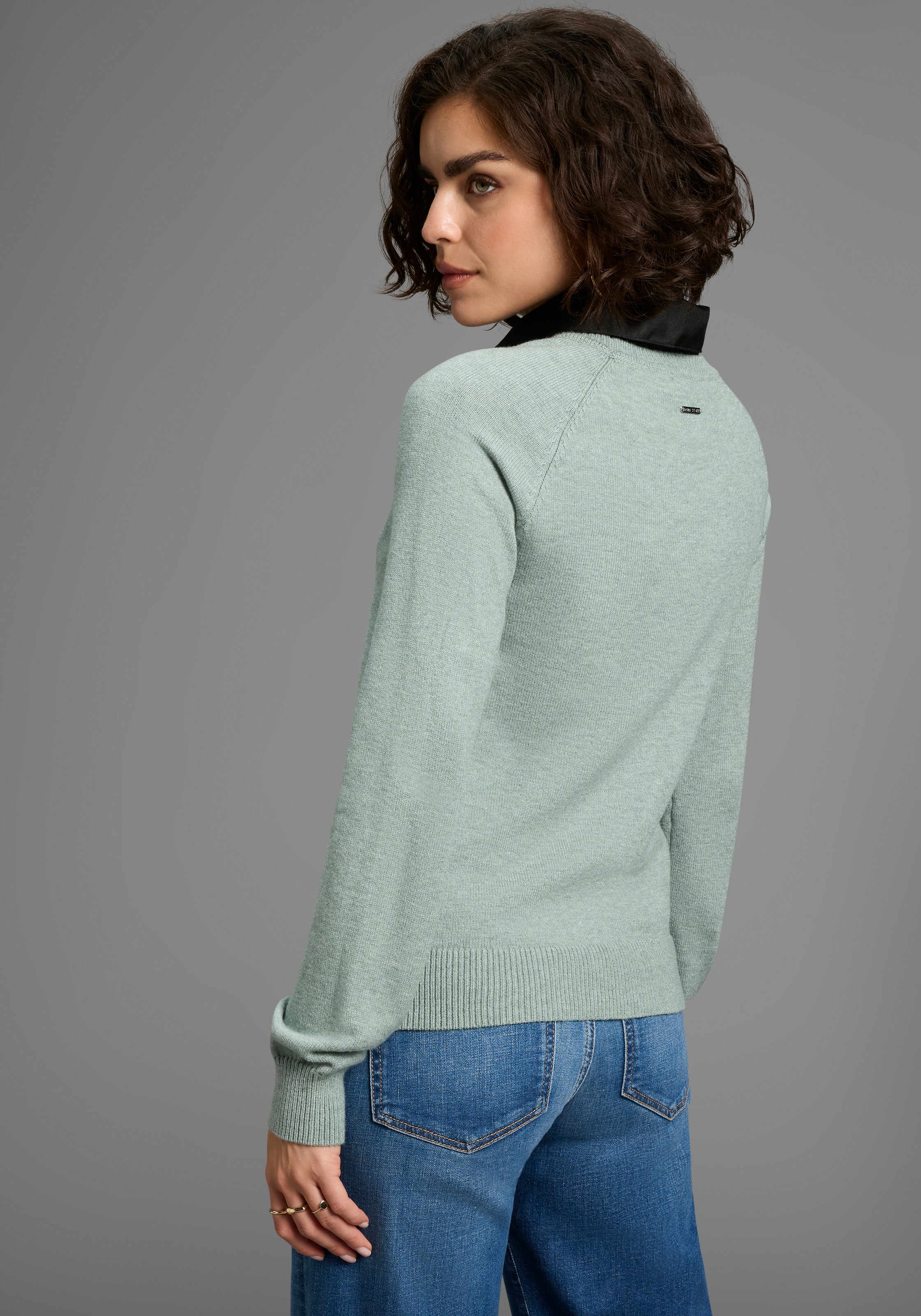 Laura Scott Strickpullover softer Übergangsstrick im Basic-Shape mit Rundha günstig online kaufen