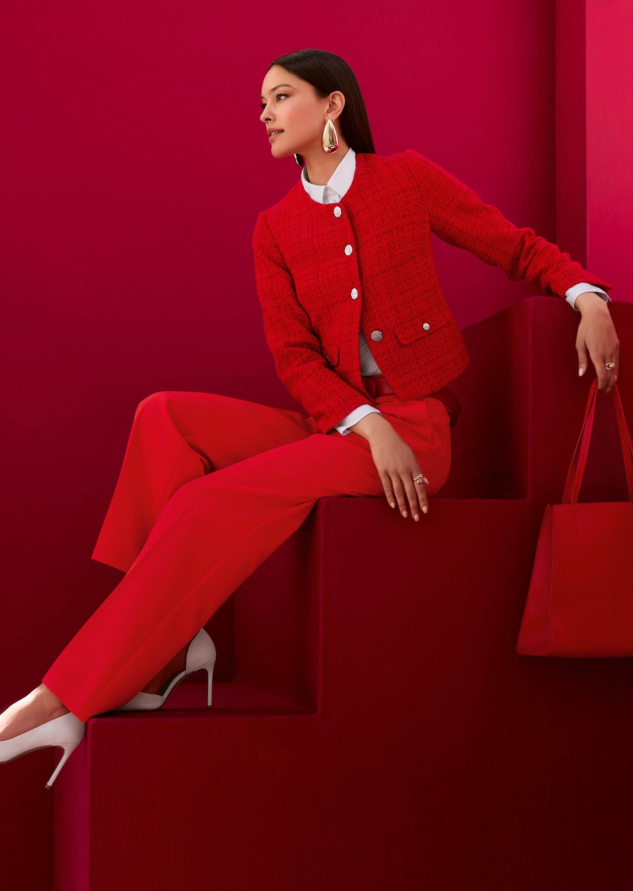 MADELEINE Stoffhose »Schlupfhose Elegante Damenhose mit Bügelfalten«