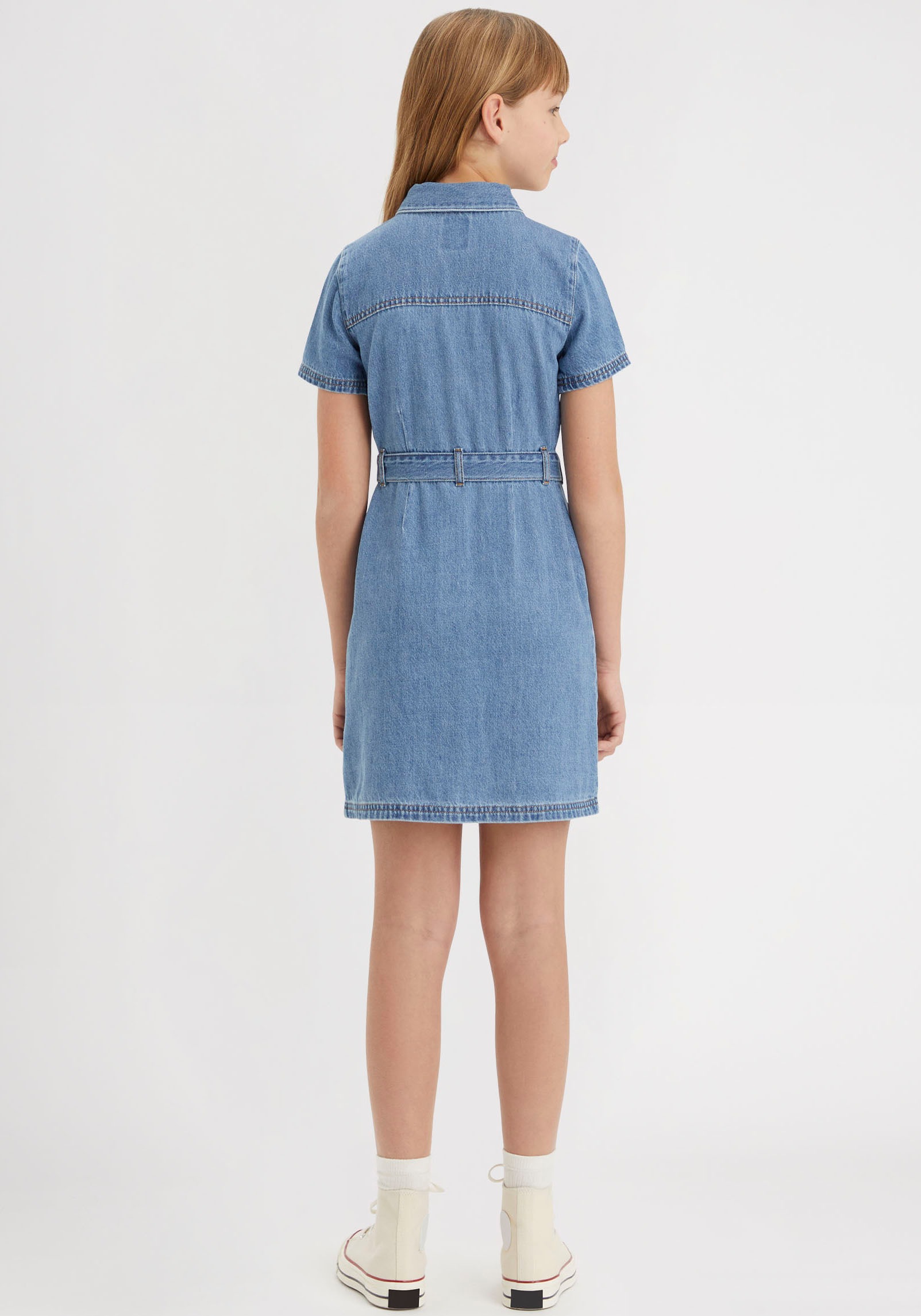 Thumbnail - Levis Kids Jeanskleid "LVG ORGANIC UTILITY DRESS" Brusttaschen  Eingrifftaschen for GIRLS