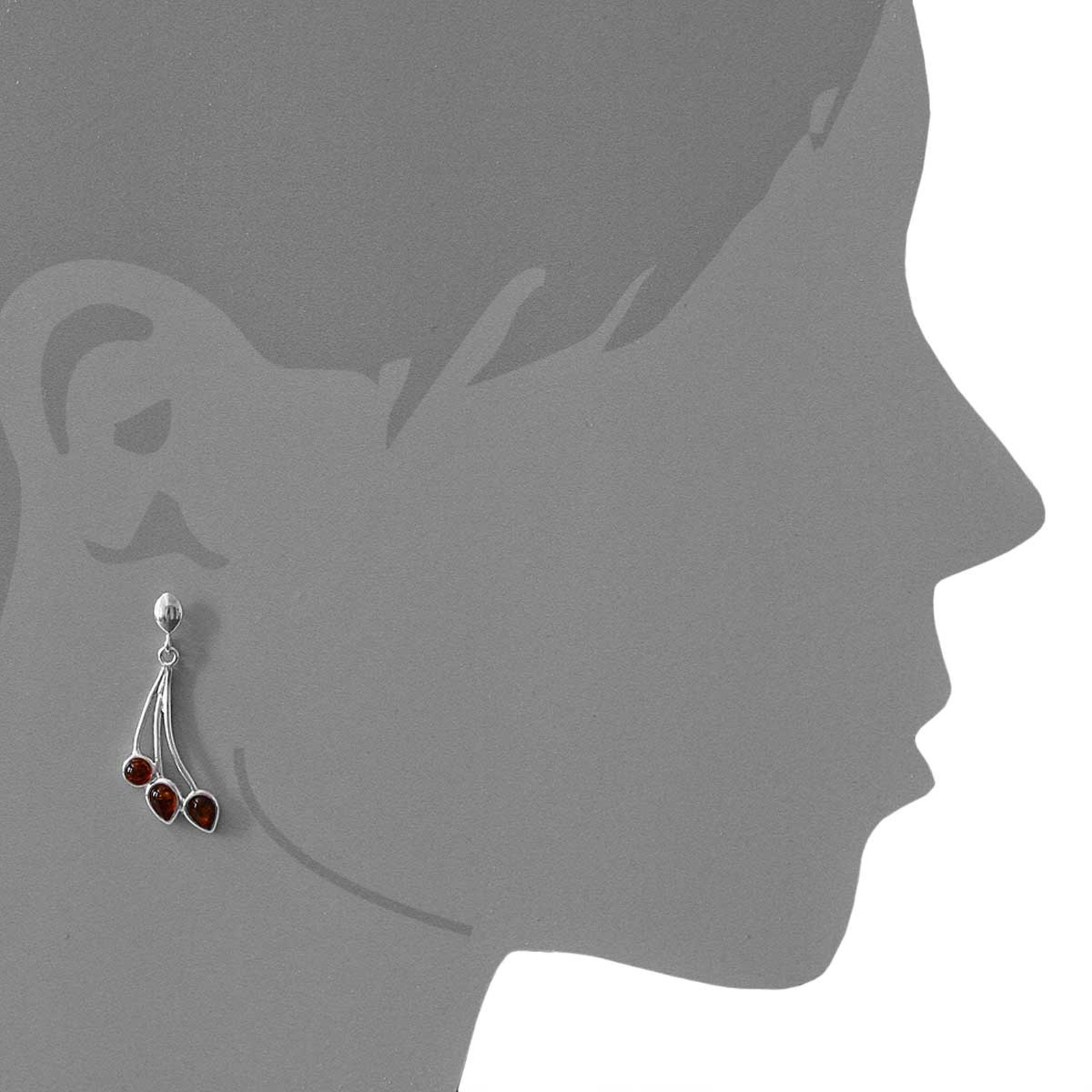 OSTSEE-SCHMUCK Paar Ohrhänger »- Jule - Silber 925/000 - Bernstein«