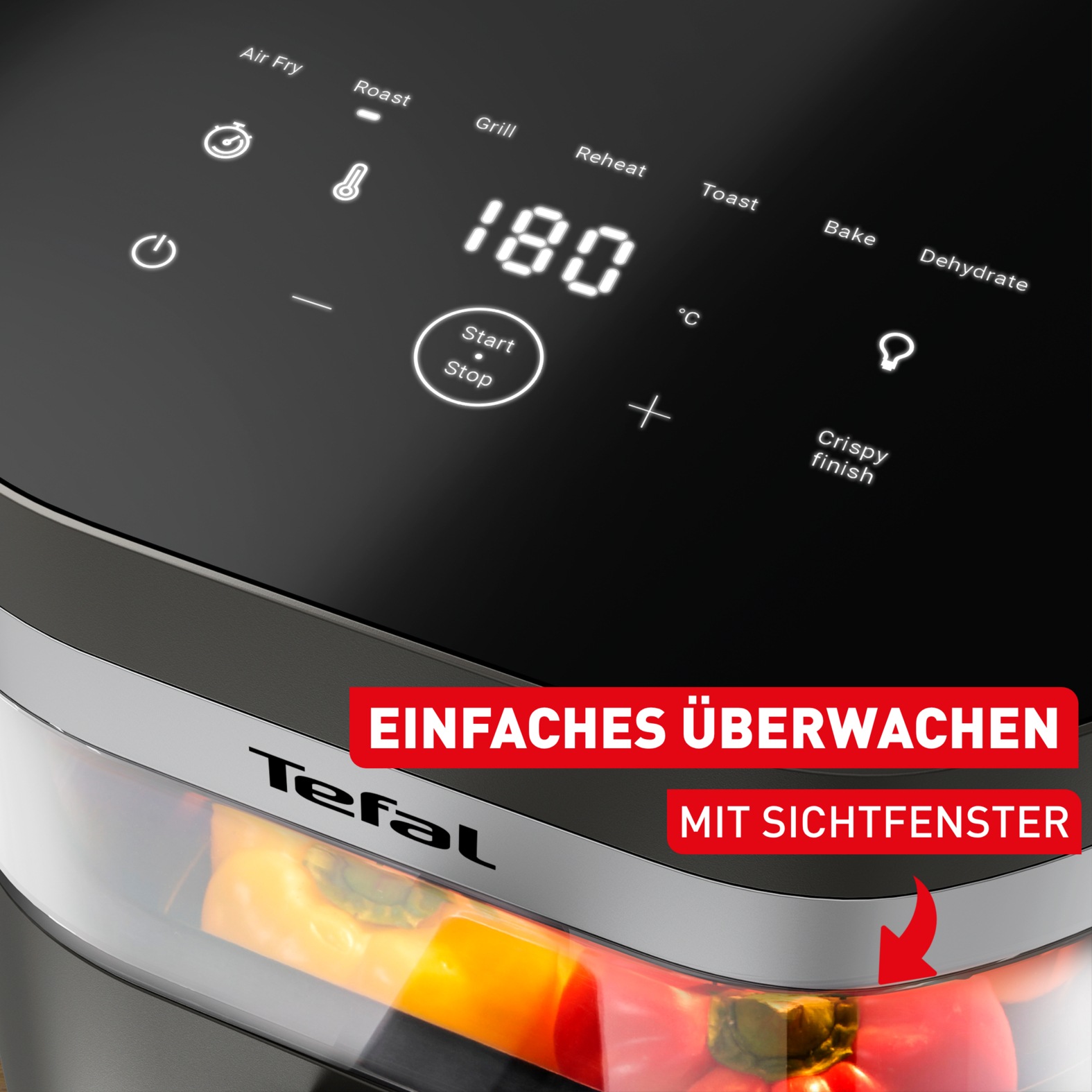 Tefal »Easy Fry Infrared, ideal für 6-8 Personen, Infrarot-Technologie« 2020 W 8 Programme, Sichtfenster, doppelte Heizelemente, EY832H
