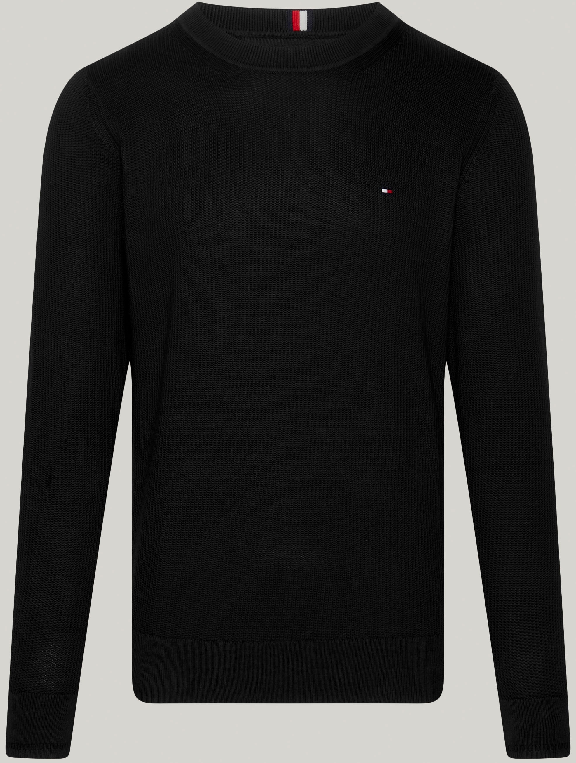 Tommy Hilfiger Longpullover »CHAIN RIDGE STRUCTURE C NECK«, mit Rundhalsausschnitt