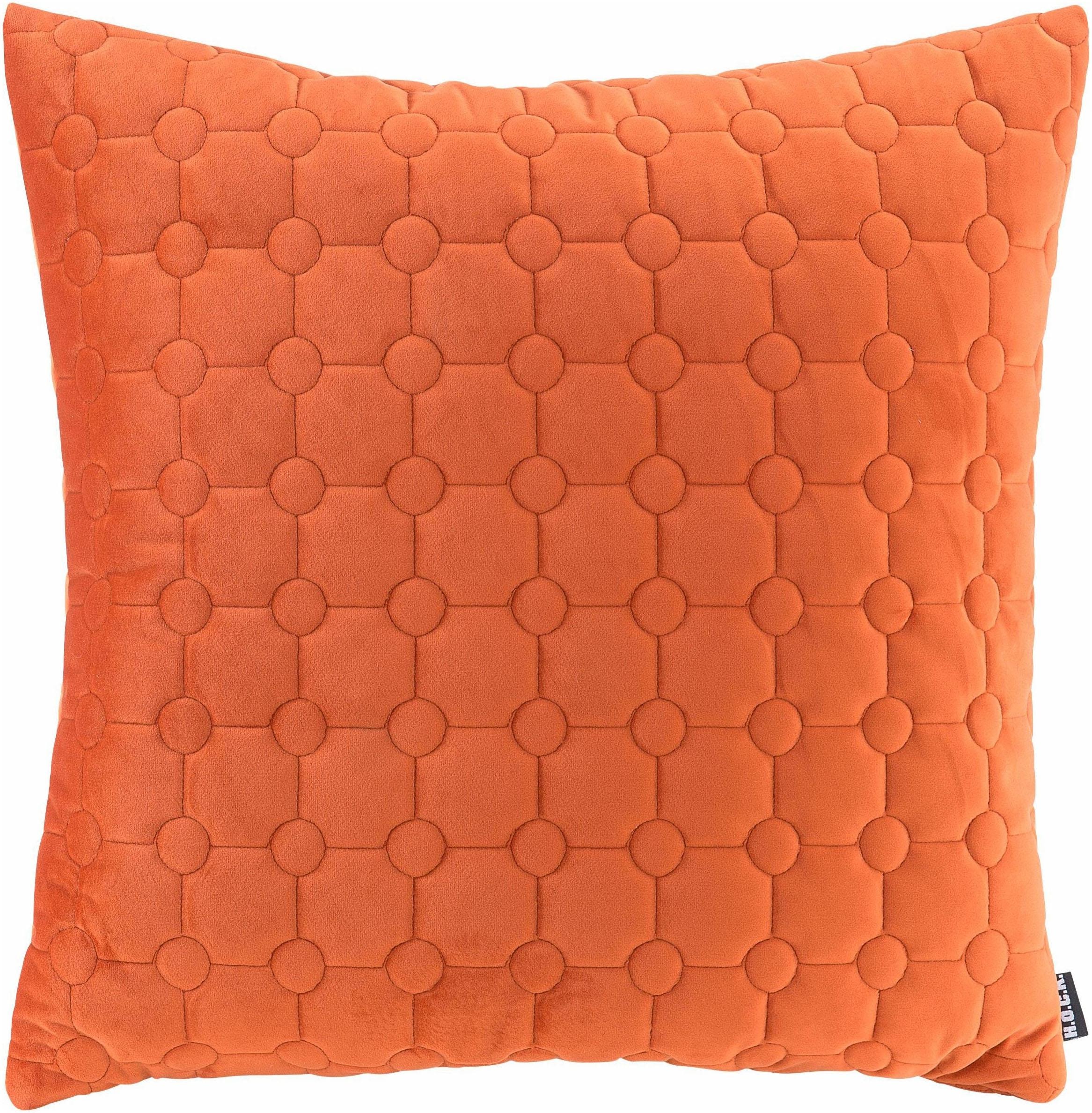 H.O.C.K. Dekokissen "Soft Nobile" mit gesteppten Mustern, Kissenhülle mit F günstig online kaufen